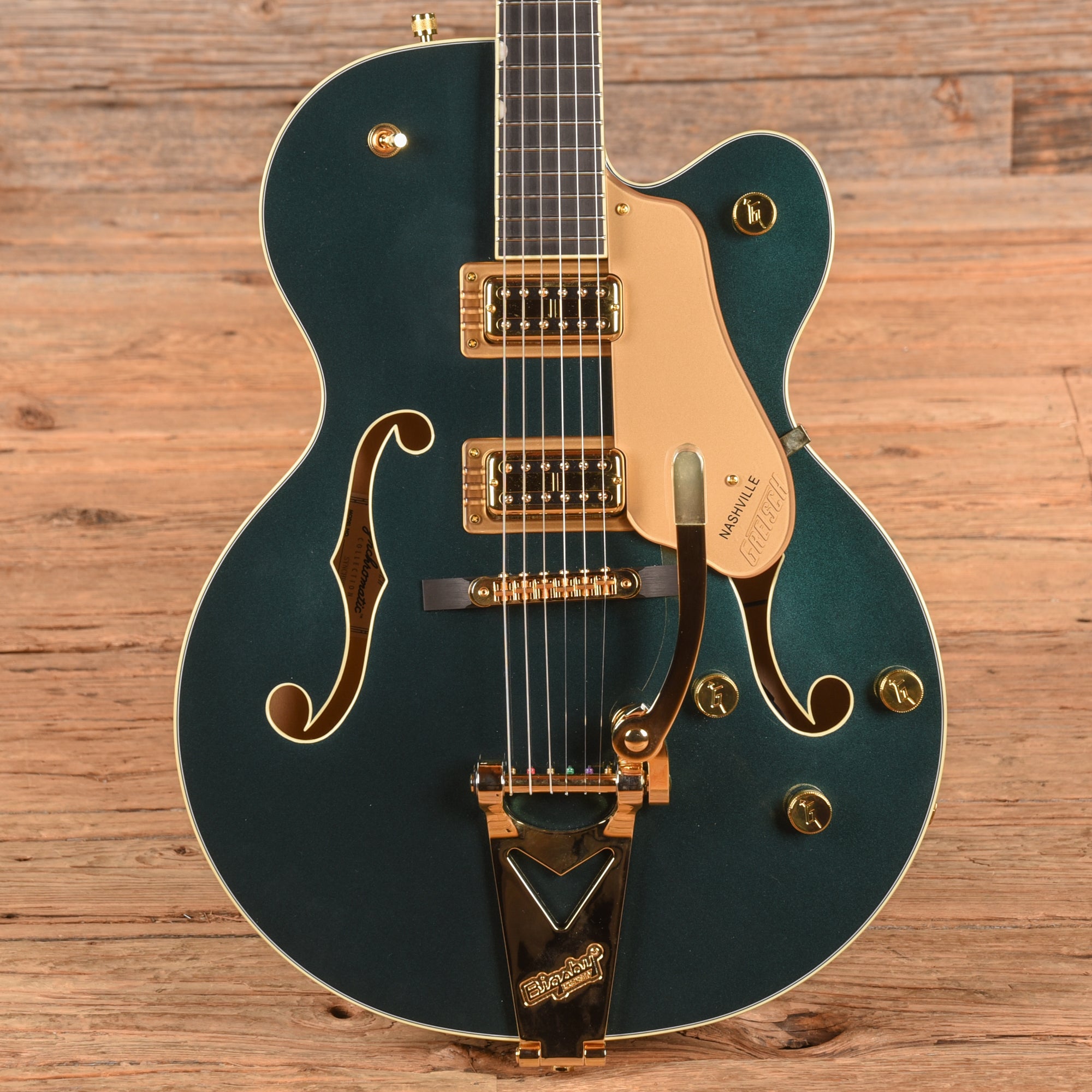 Gretsch Synchromatic Nashville Hollow-Body Single Cutaway Cadillac Green 2025 Electric Guitars