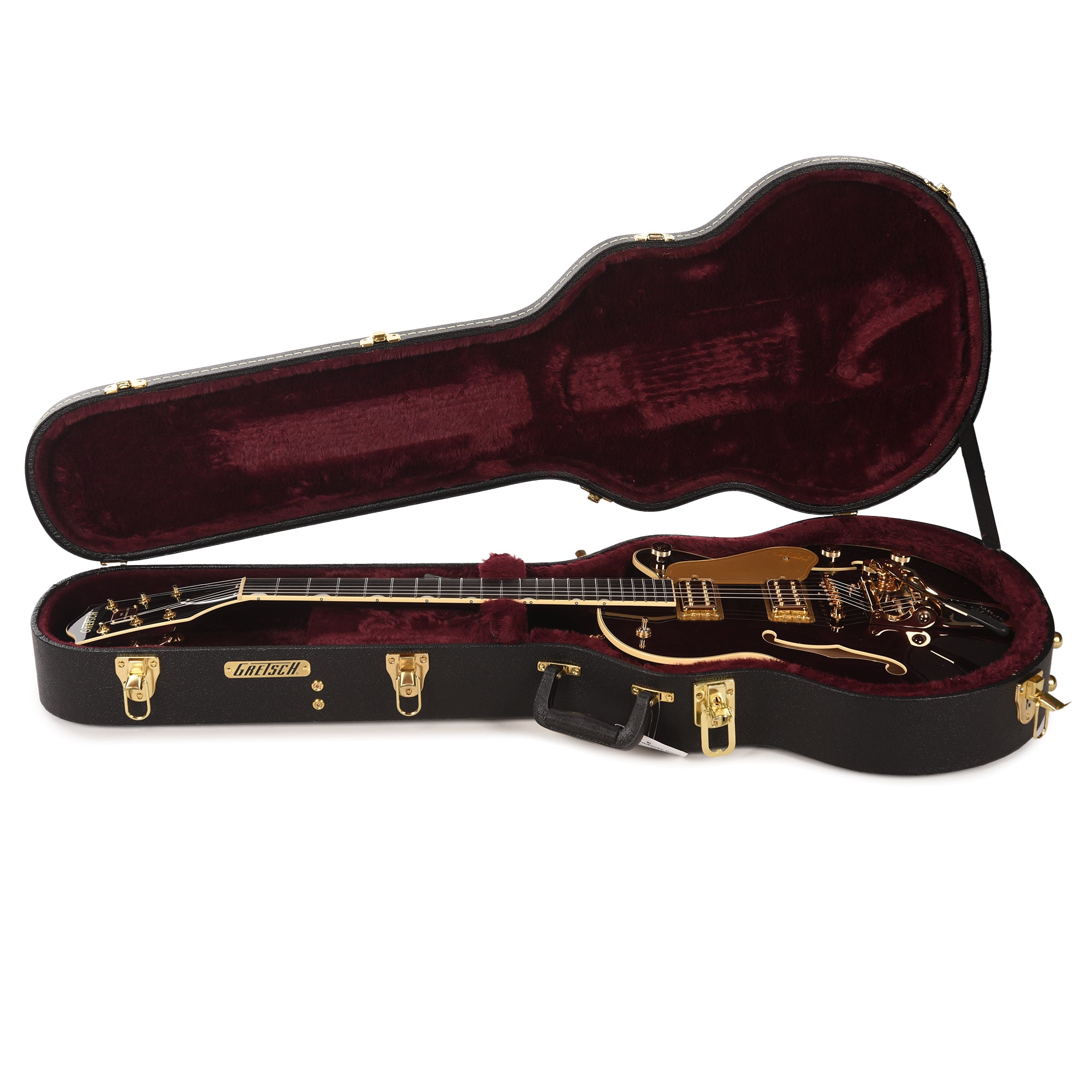 Gretsch Broadkaster Jr. LX Center Block with String-Thru Bigsby and Gold Hardware Blackberry Electric Guitars / Hollow Body