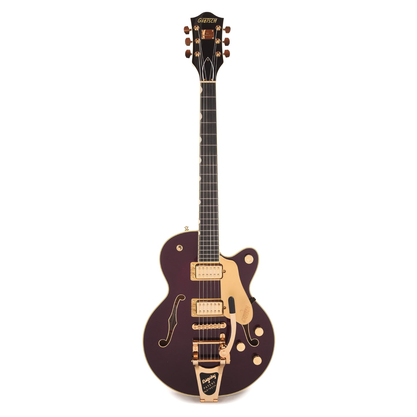 Gretsch Broadkaster Jr. LX Center Block with String-Thru Bigsby and Gold Hardware Blackberry Electric Guitars / Hollow Body