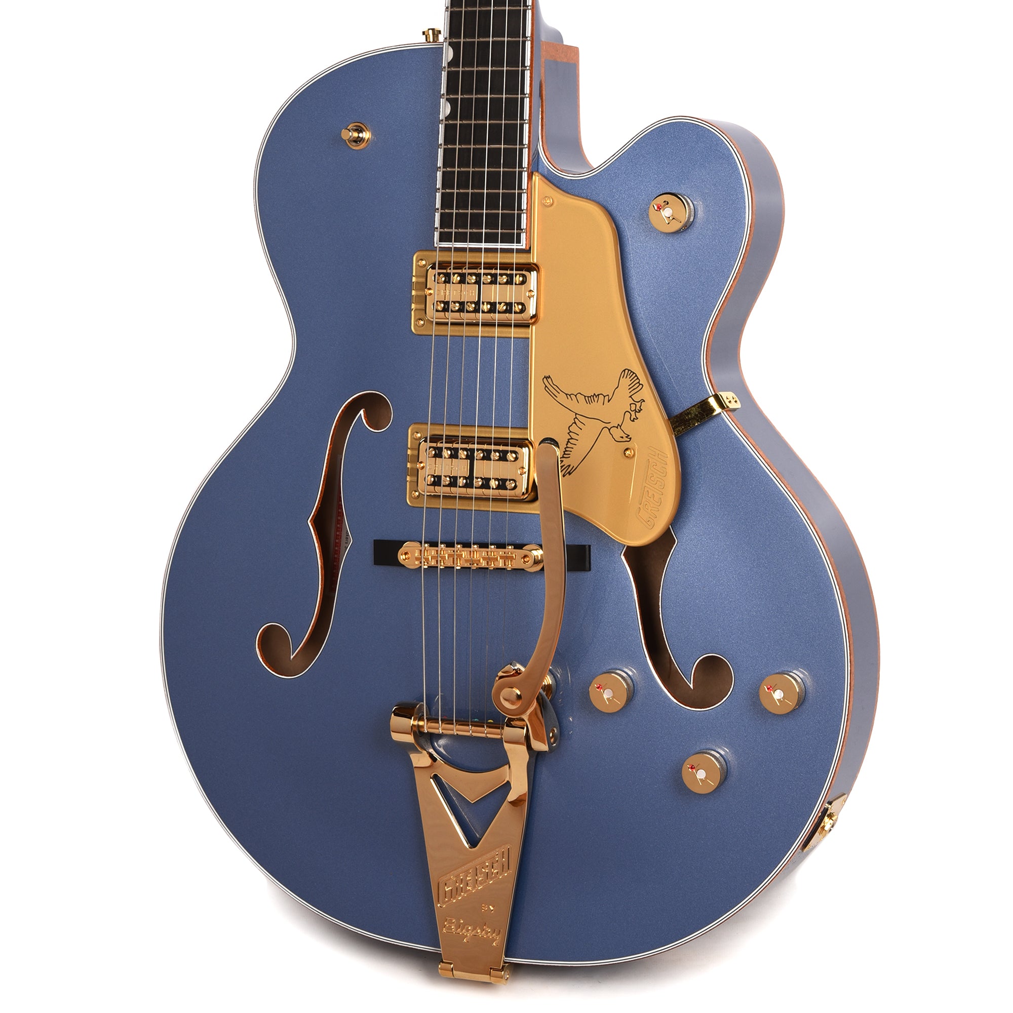 Gretsch Falcon Hollow Body with String-Thru Bigsby Cerulean Smoke Electric Guitars / Hollow Body