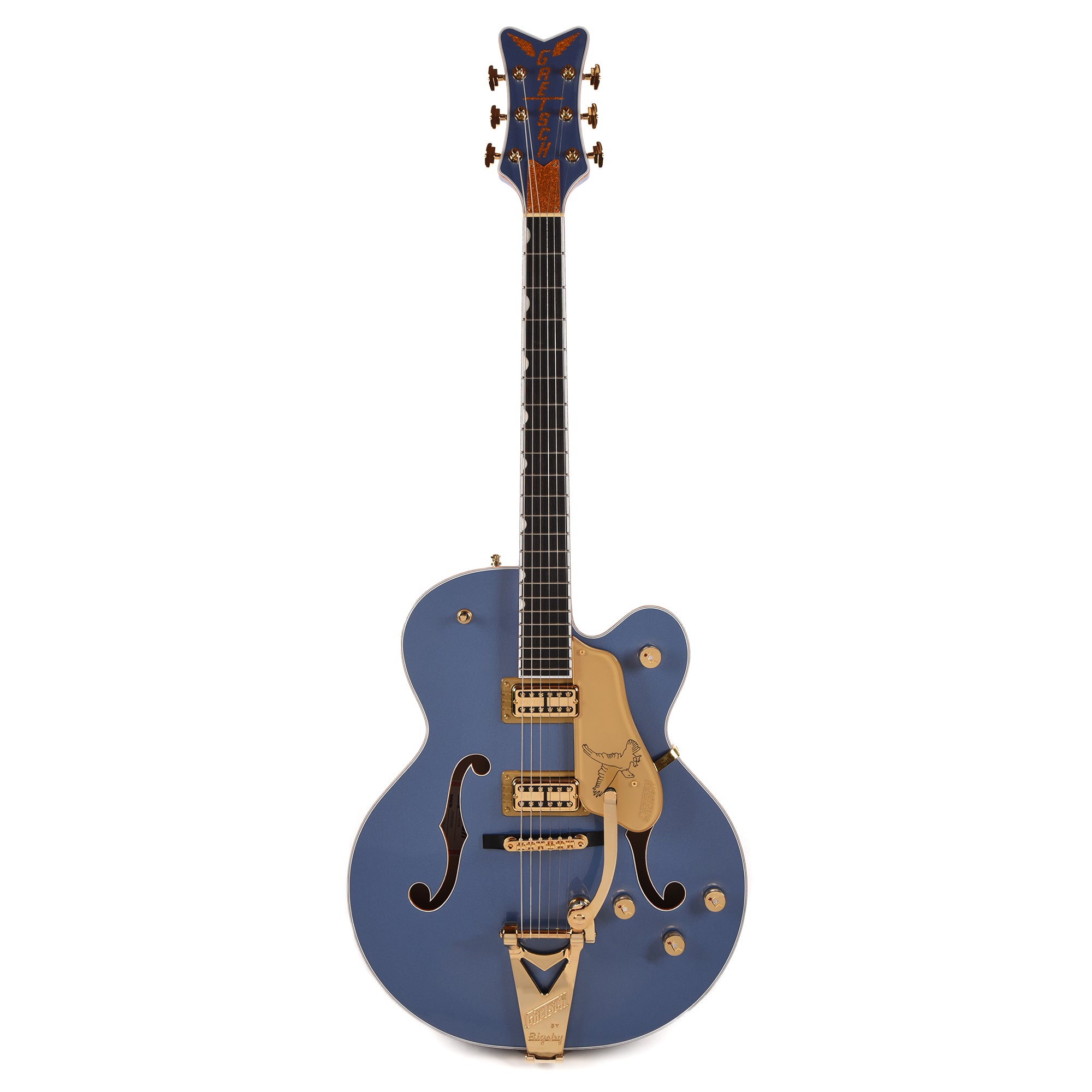 Gretsch Falcon Hollow Body with String-Thru Bigsby Cerulean Smoke Electric Guitars / Hollow Body