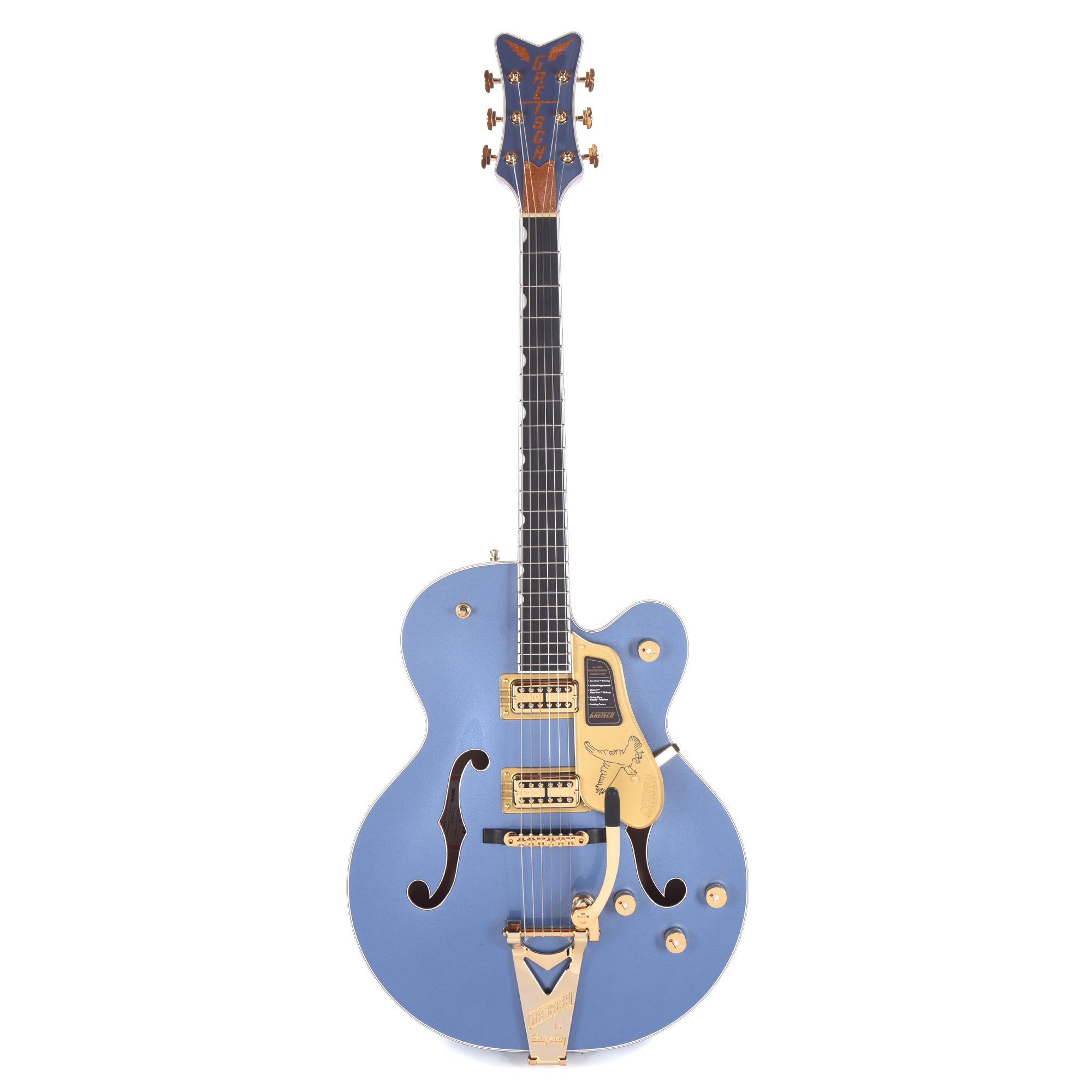 Gretsch Falcon Hollow Body with String-Thru Bigsby Cerulean Smoke Electric Guitars / Hollow Body