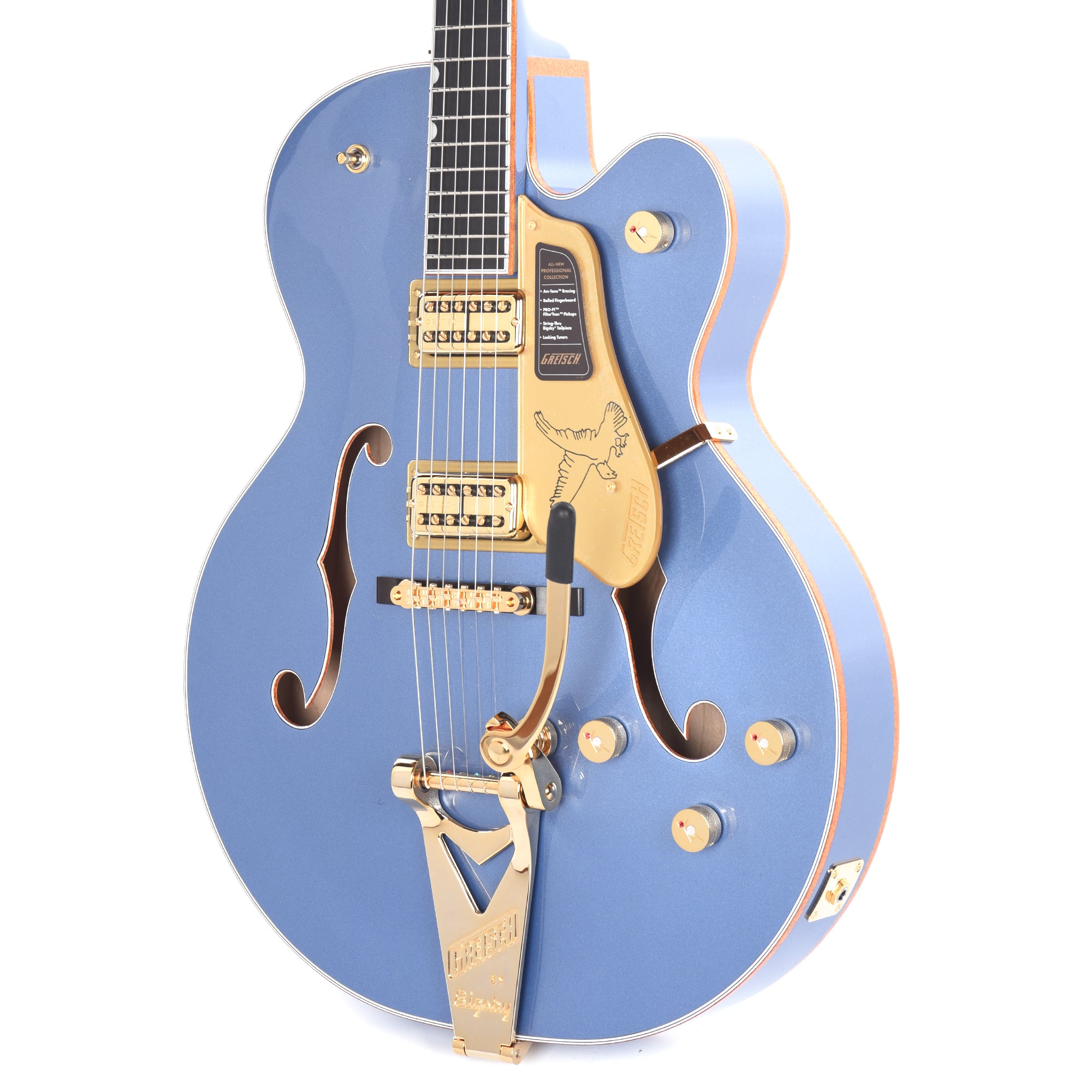 Gretsch Falcon Hollow Body with String-Thru Bigsby Cerulean Smoke Electric Guitars / Hollow Body
