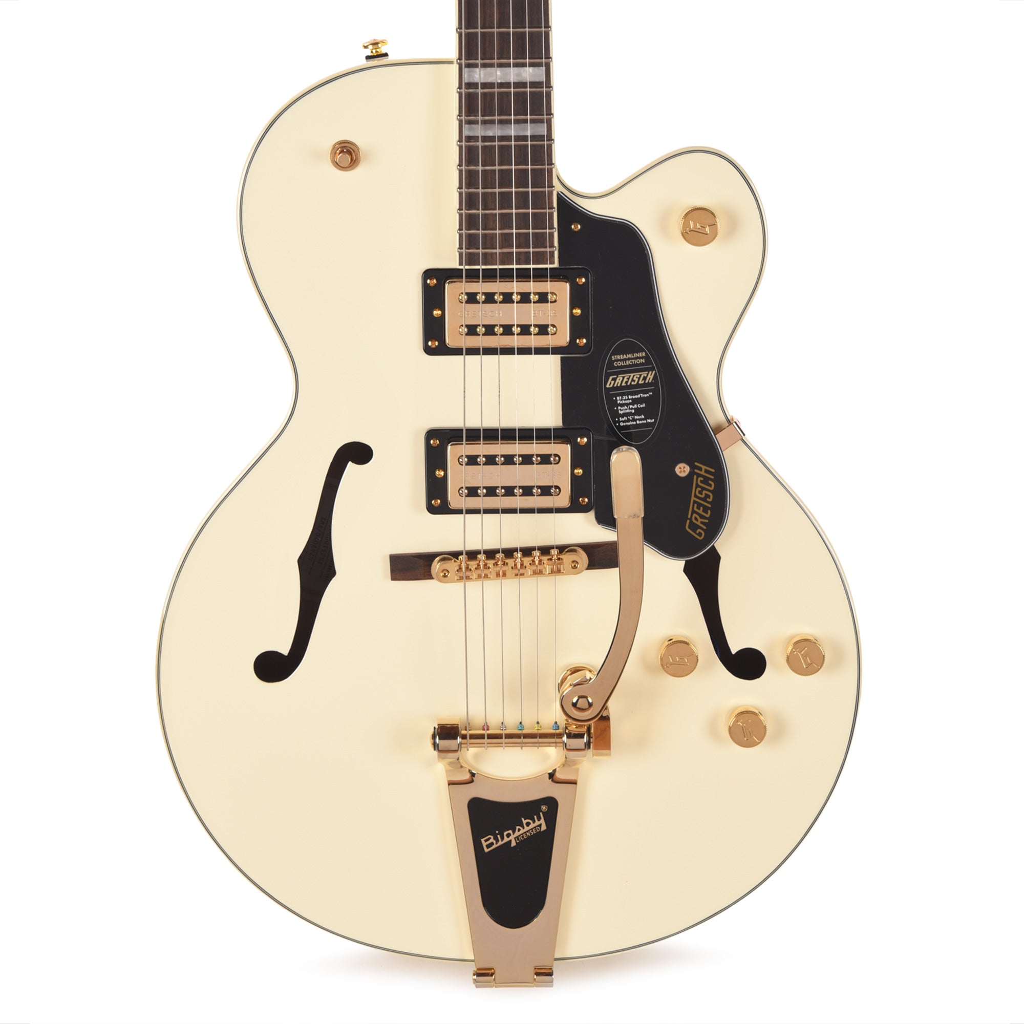 Gretsch G2420TG Streamliner Hollow Body Vintage White w/Bigsby LTD & Broad’Tron BT-3S Pickups Electric Guitars / Hollow Body