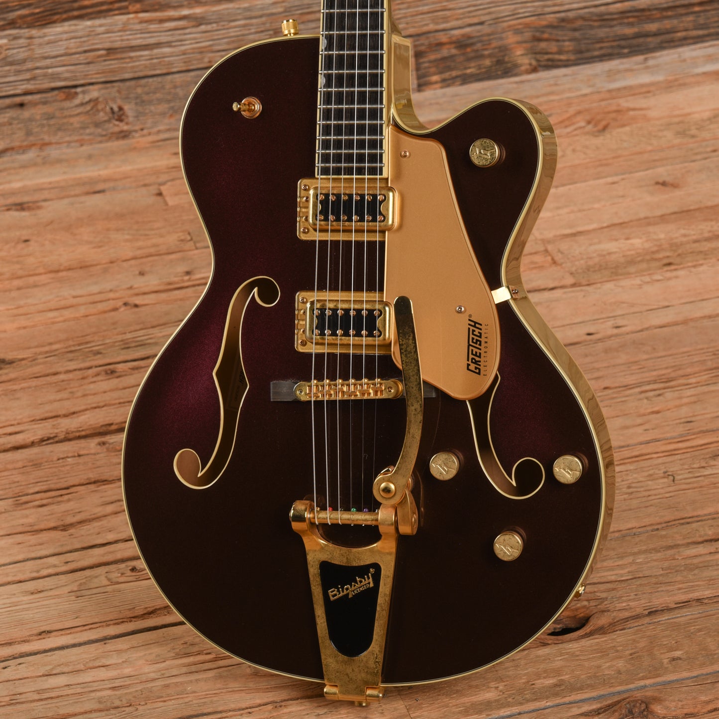 Gretsch G5420TG 135th Anniversary Limited Edition Electromatic Hollow Body with Bigsby Two-Tone Dark Cherry Metallic/Casino Gold 2017 Electric Guitars / Hollow Body
