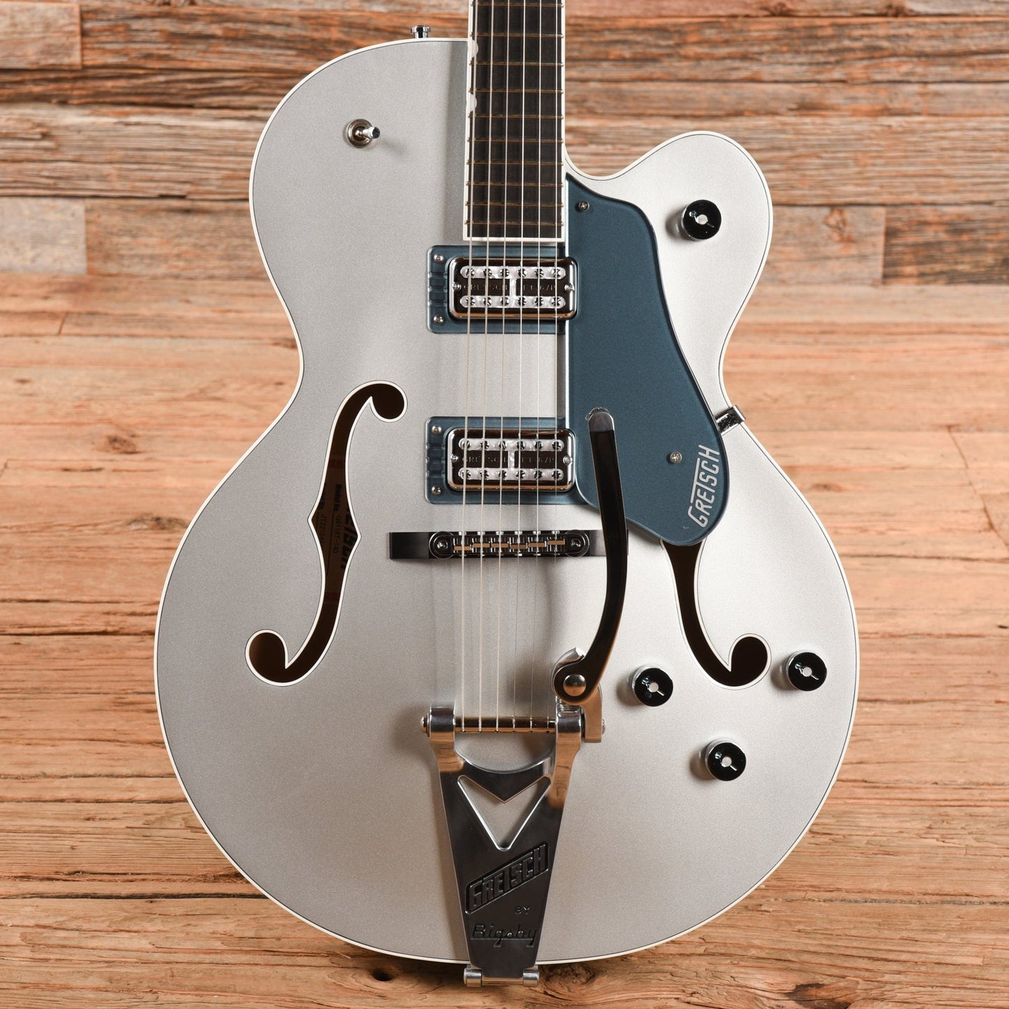 Gretsch G6118T-140 140th Anniversary Double Platinum Two-Tone Pure Platinum / Stone Platinum 2022 Electric Guitars / Hollow Body