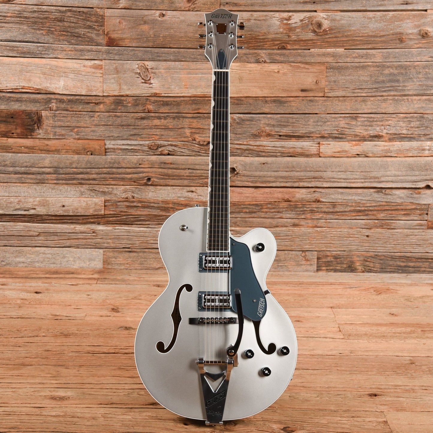 Gretsch G6118T-140 140th Anniversary Double Platinum Two-Tone Pure Platinum / Stone Platinum 2022 Electric Guitars / Hollow Body
