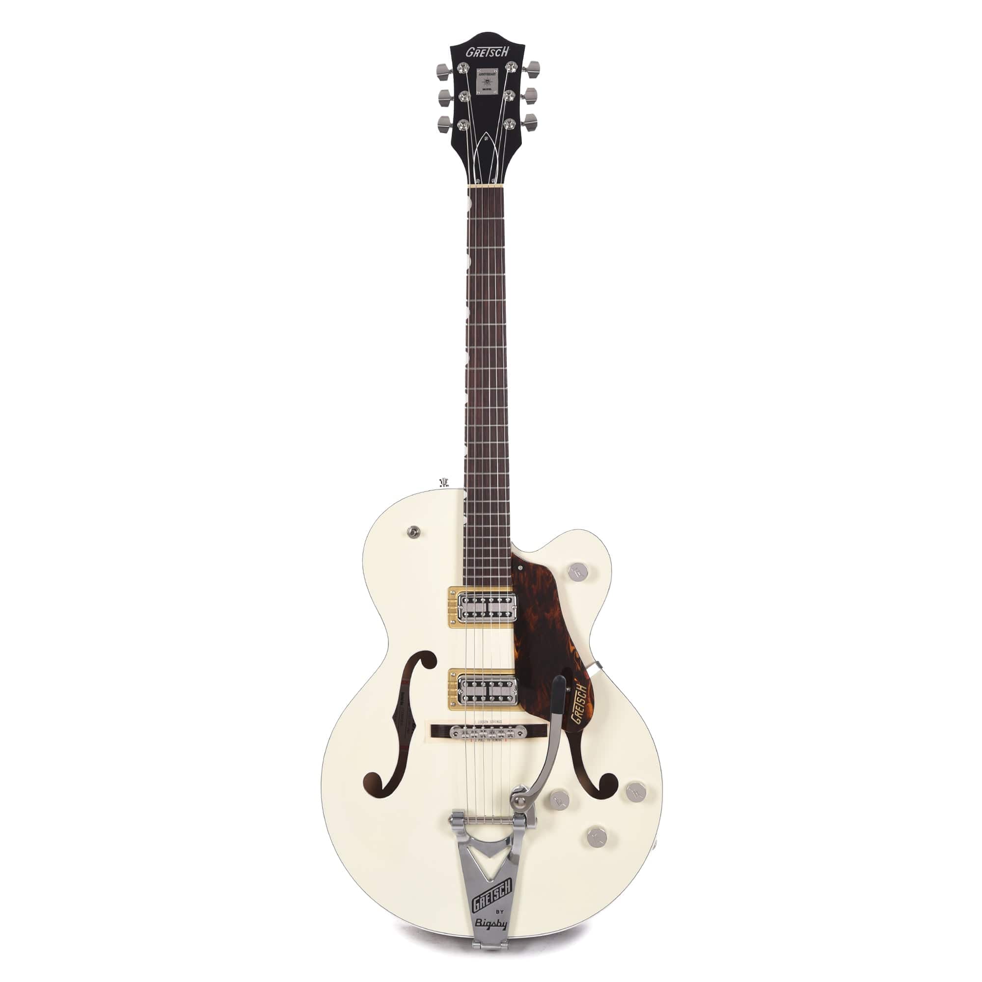 Gretsch G6118T Players Edition Anniversary Hollow Body Two-Tone Vintage White/Walnut Stain w/Bigsby Electric Guitars / Hollow Body