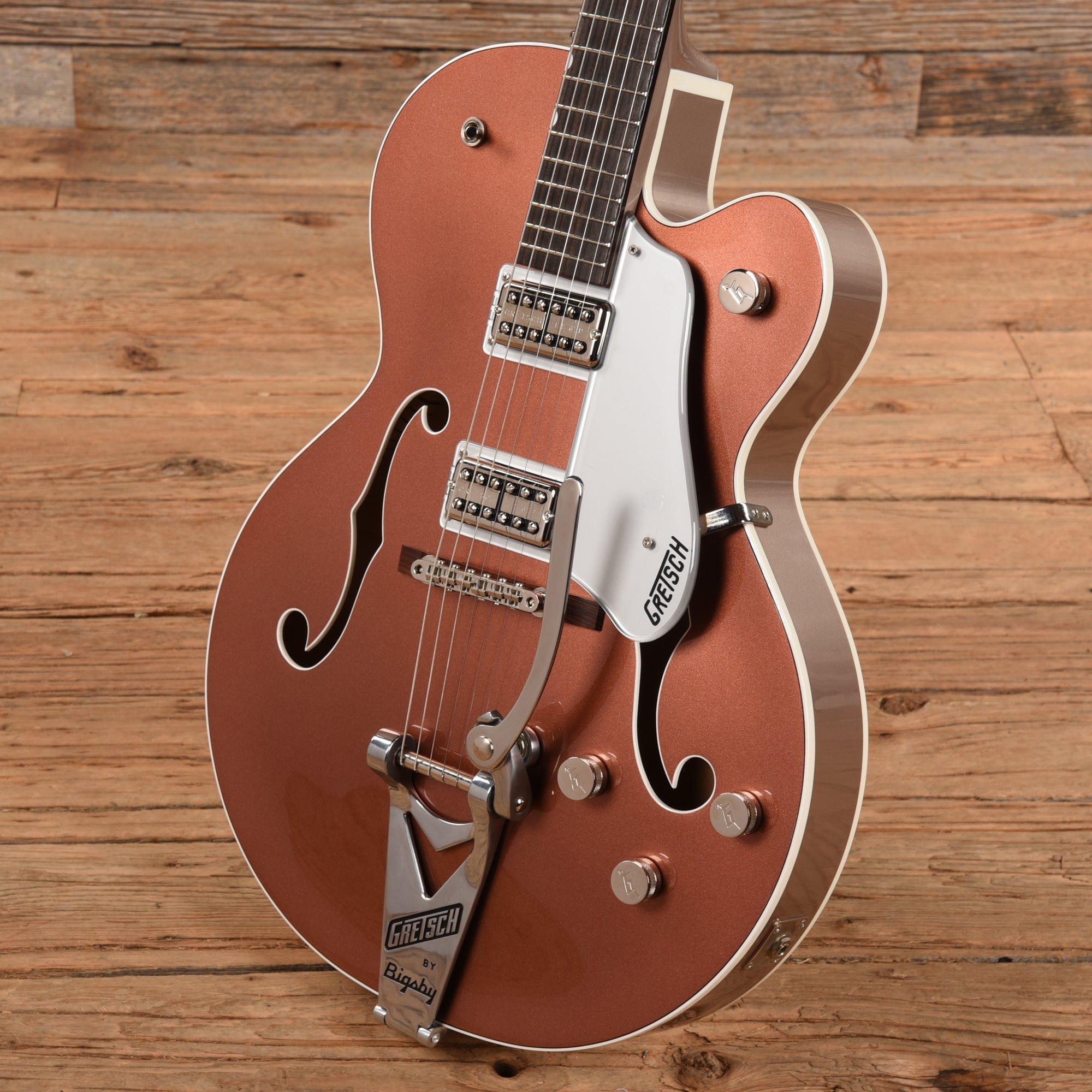 Gretsch G6118T Players Edition Two Tone Copper Metallic/ Sahara 2022 Electric Guitars / Hollow Body