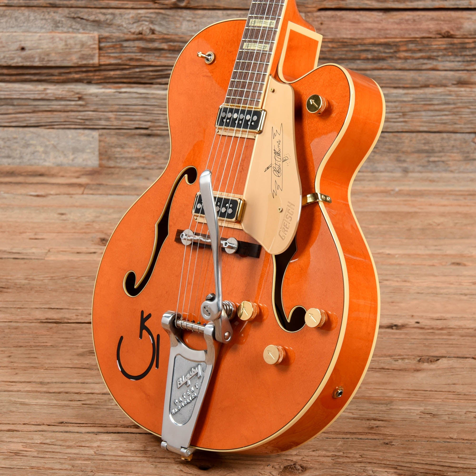 Gretsch G6120DSW Chet Atkins Hollow Body with DynaSonic Pickups Orange 2006 Electric Guitars / Hollow Body
