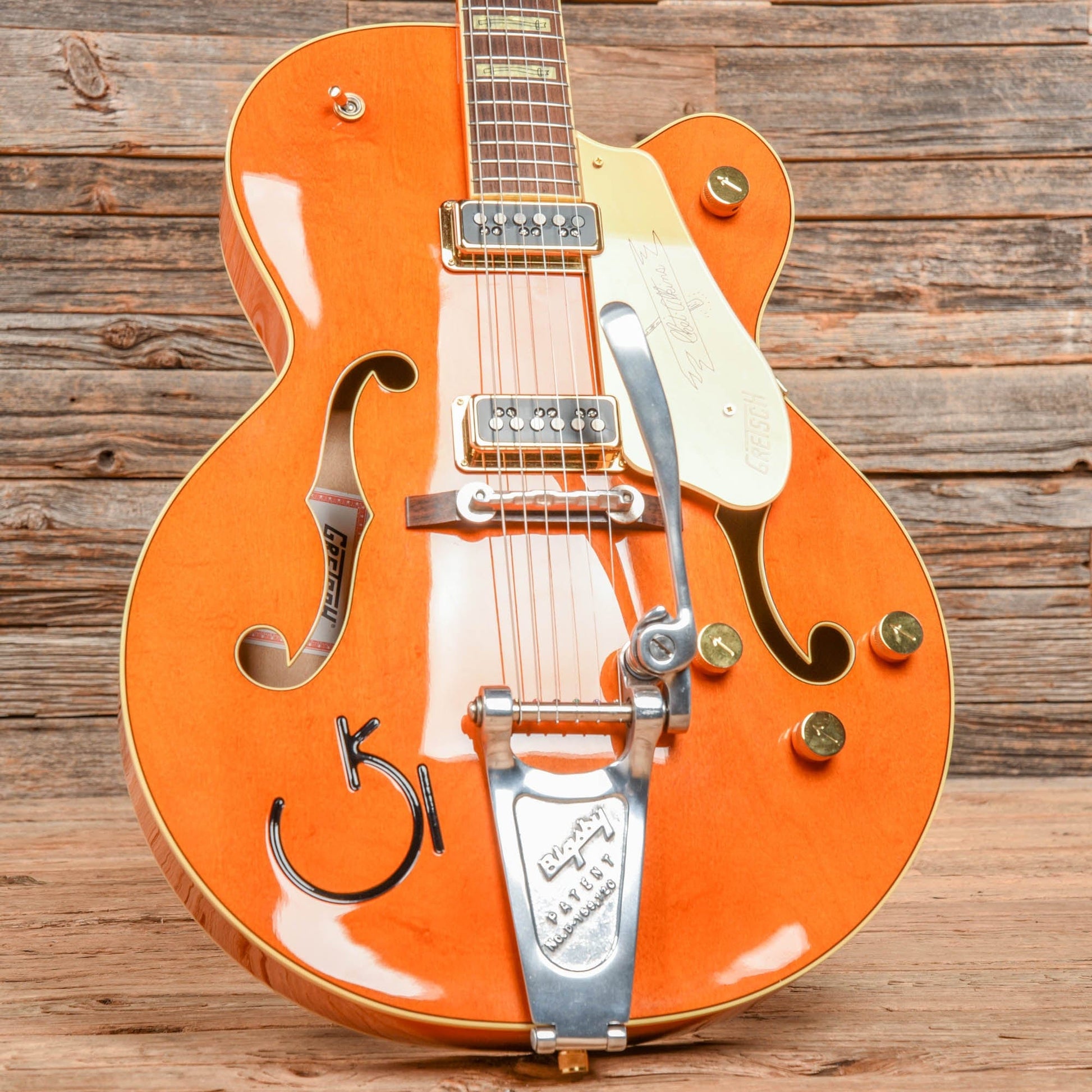 Gretsch G6120DSW Chet Atkins Hollow Body with DynaSonic Pickups Orange 2006 Electric Guitars / Hollow Body