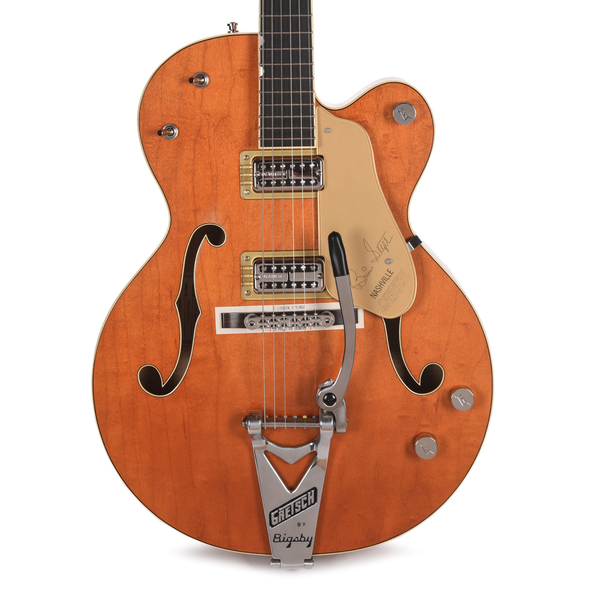 Gretsch G6120T-BSSMK Brian Setzer Signature Nashville Hollow Body '59 "Smoke" Smoke Orange Electric Guitars / Hollow Body