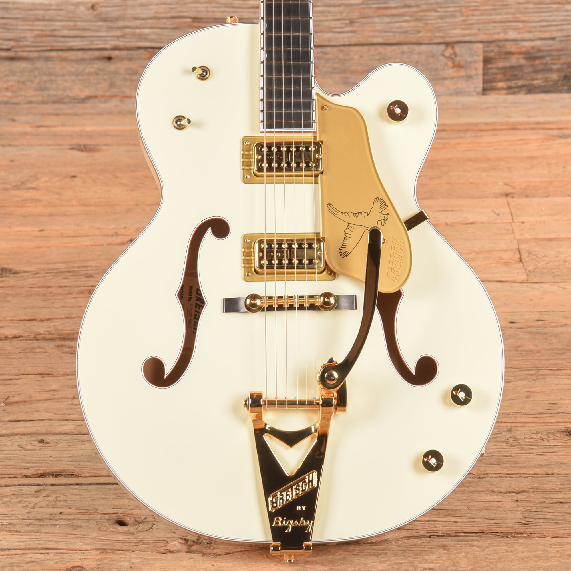 Gretsch G6136T-59 Vintage Select '59 Falcon with Bigsby White 2024 Electric Guitars / Hollow Body