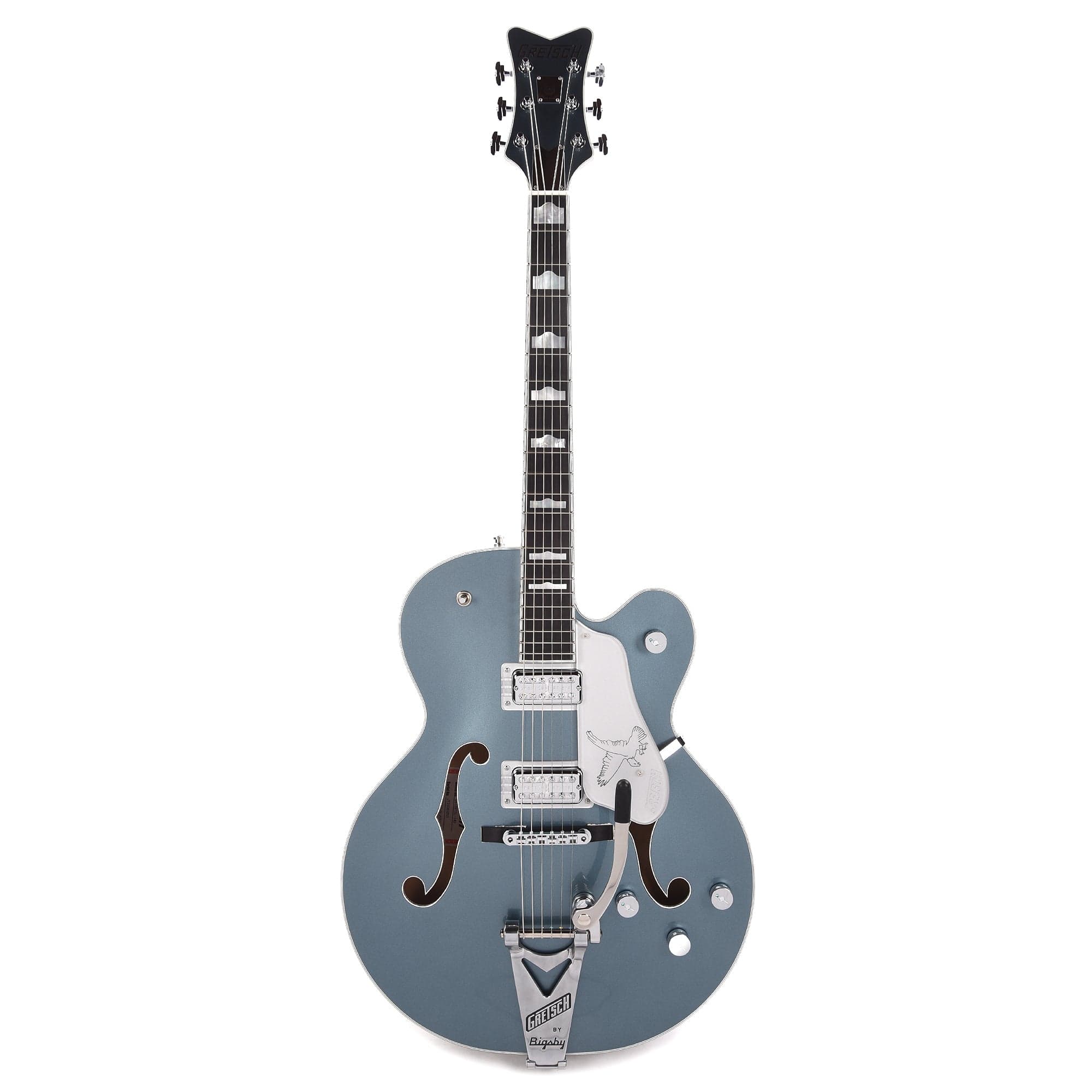 Gretsch G6136T LTD 140th Double Platinum Falcon with String-Thru Bigsby Two-Tone Stone Platinum/Pure Platinum Electric Guitars / Hollow Body