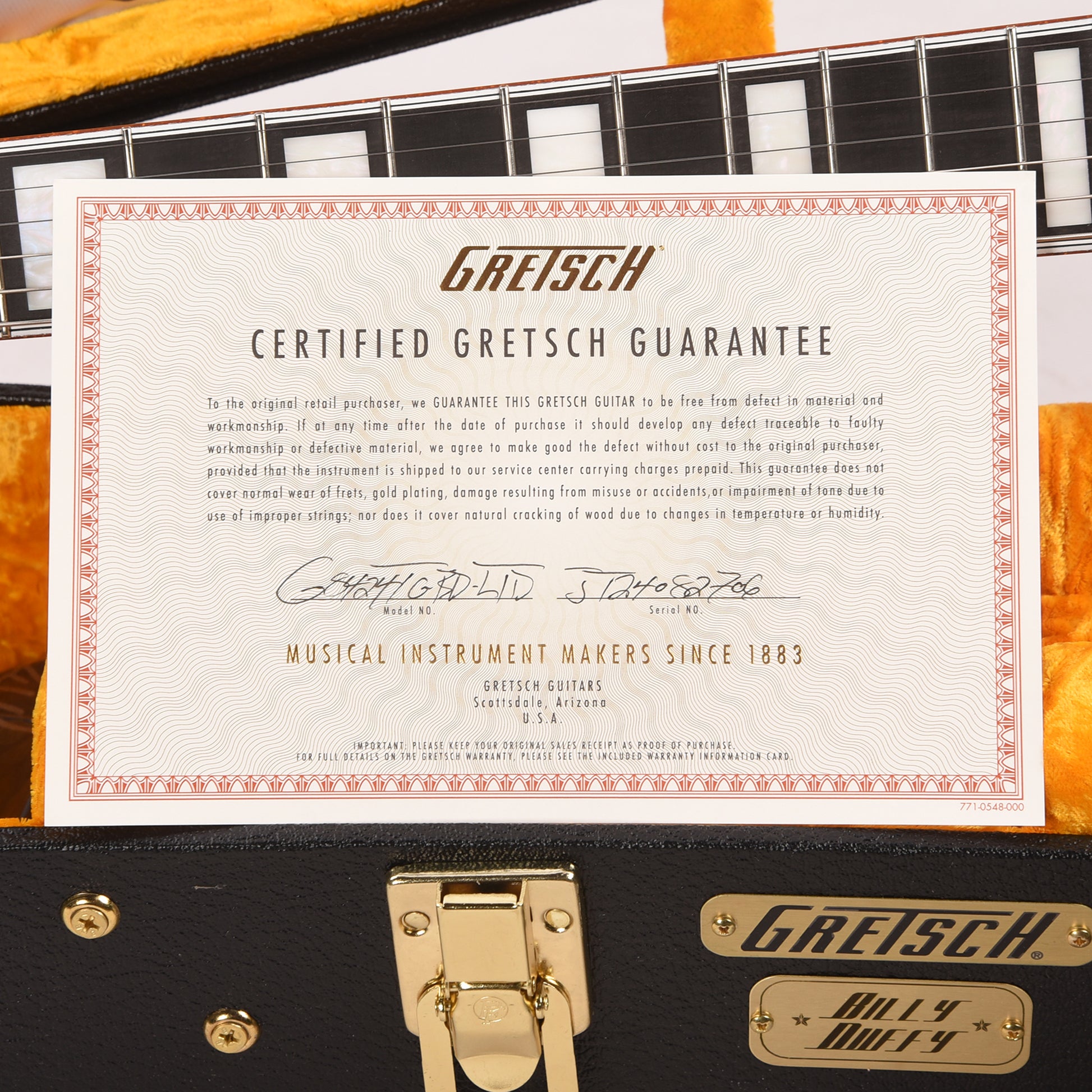 Gretsch G8424T Billy Duffy Signature Falcon LTD Hollow Body with Bigsby Vintage White Lacquer Electric Guitars / Hollow Body