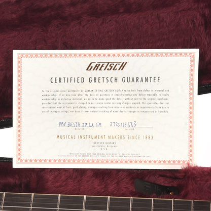 Gretsch Broadkaster Jr. LX Figured Center Block Caramel Dawn Gold Hardware w/String-Thru Bigsby Electric Guitars / Semi-Hollow