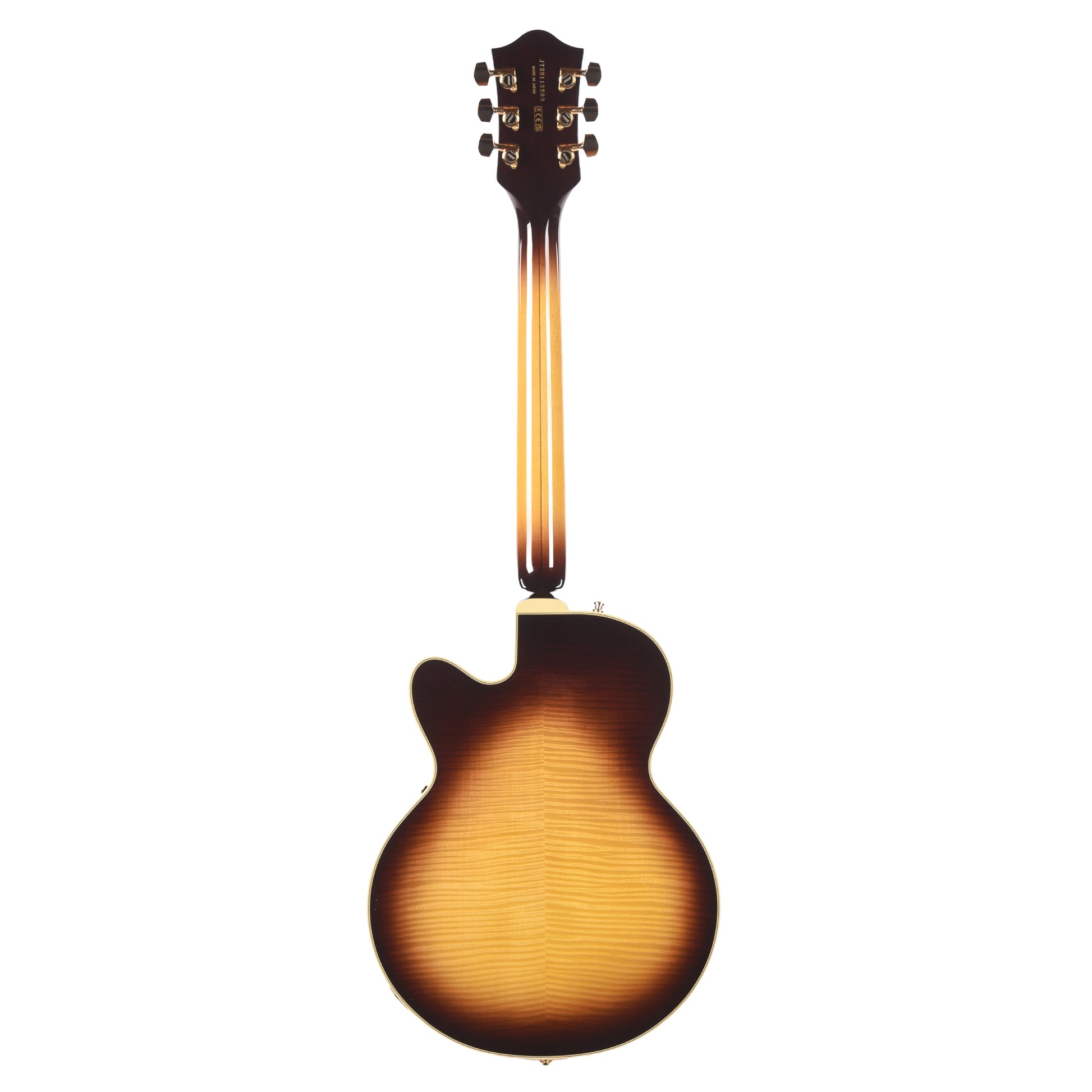 Gretsch Broadkaster Jr. LX Figured Center Block Caramel Dawn Gold Hardware w/String-Thru Bigsby Electric Guitars / Semi-Hollow