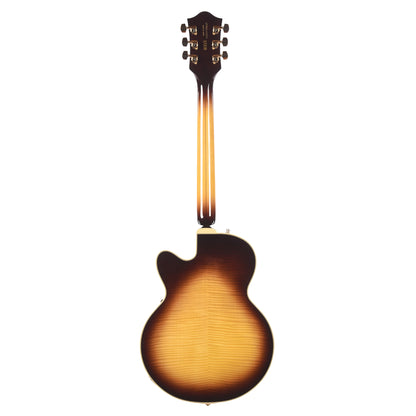 Gretsch Broadkaster Jr. LX Figured Center Block Caramel Dawn Gold Hardware w/String-Thru Bigsby Electric Guitars / Semi-Hollow