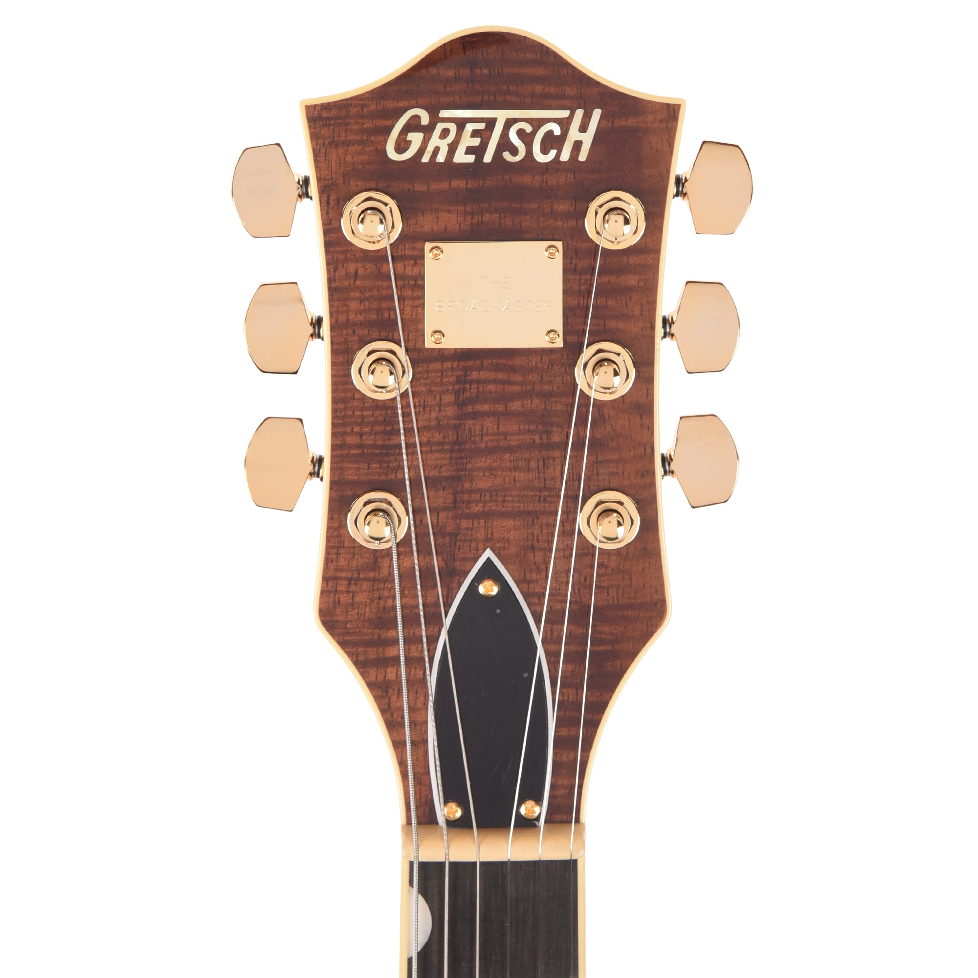 Gretsch Broadkaster Jr. LX Figured Center Block Caramel Dawn Gold Hardware w/String-Thru Bigsby Electric Guitars / Semi-Hollow