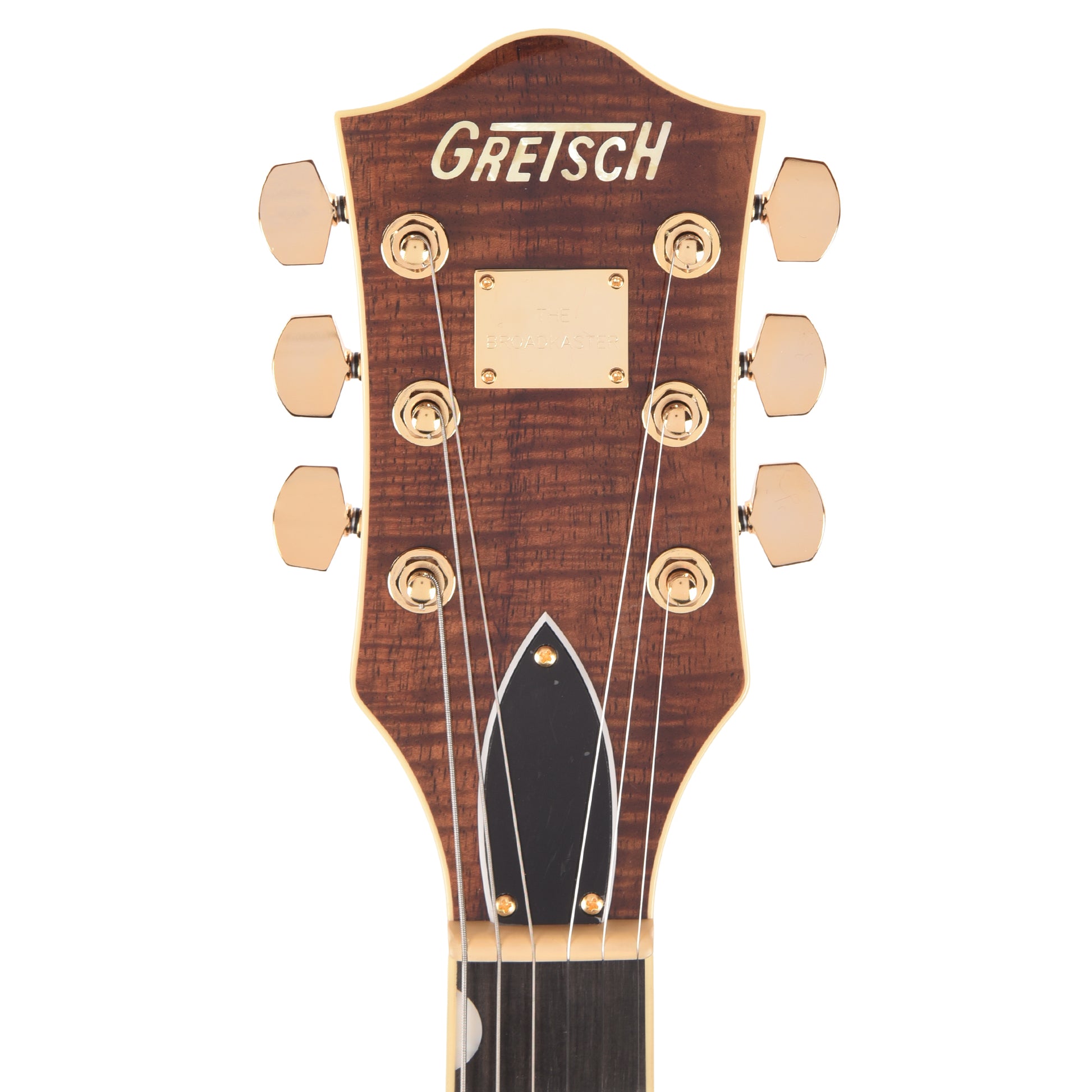 Gretsch Broadkaster Jr. LX Figured Center Block Caramel Dawn Gold Hardware w/String-Thru Bigsby Electric Guitars / Semi-Hollow