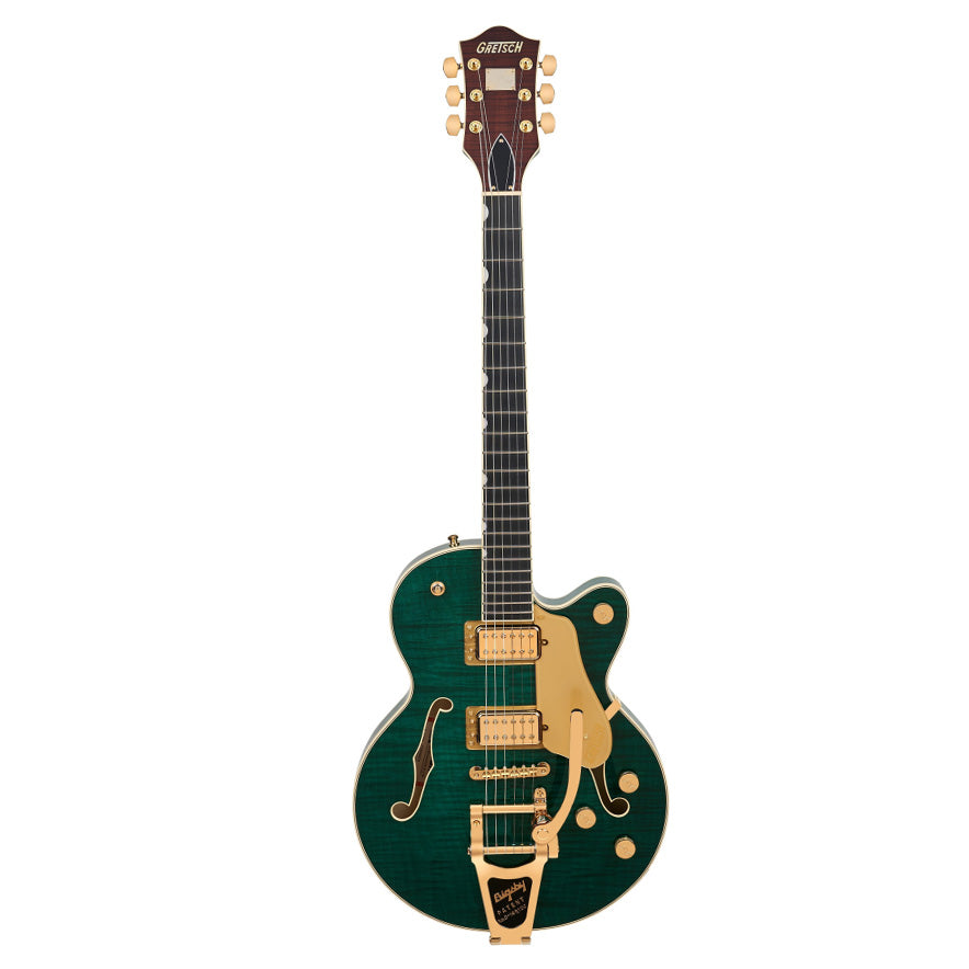 Gretsch Broadkaster Jr. LX Figured Center Block Tropic Aura Gold Hardware w/String-Thru Bigsby Electric Guitars / Semi-Hollow