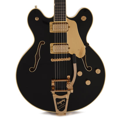 Gretsch Broadkaster LX Center Block with String-Thru Bigsby and Gold Hardware Black Electric Guitars / Semi-Hollow
