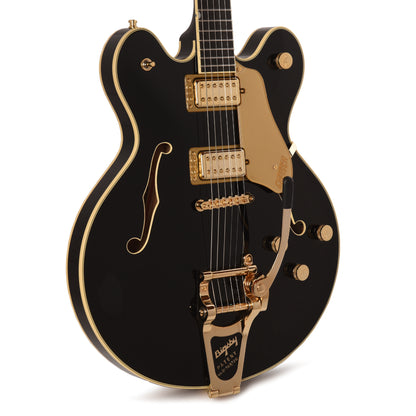 Gretsch Broadkaster LX Center Block with String-Thru Bigsby and Gold Hardware Black Electric Guitars / Semi-Hollow