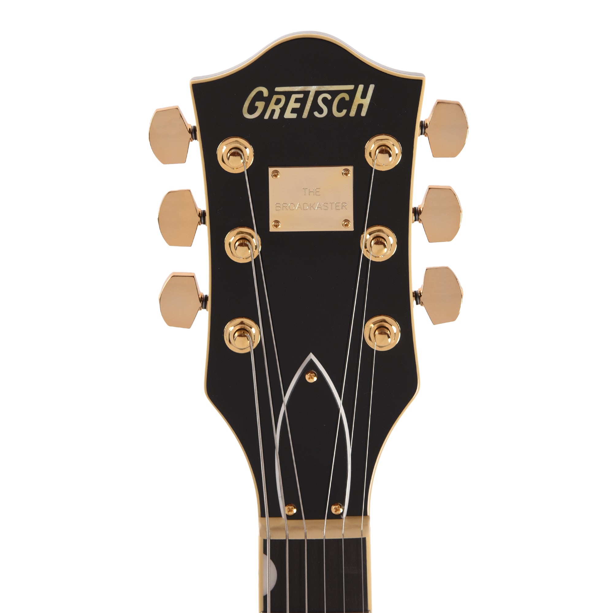 Gretsch Broadkaster LX Center Block with String-Thru Bigsby and Gold Hardware Black Electric Guitars / Semi-Hollow
