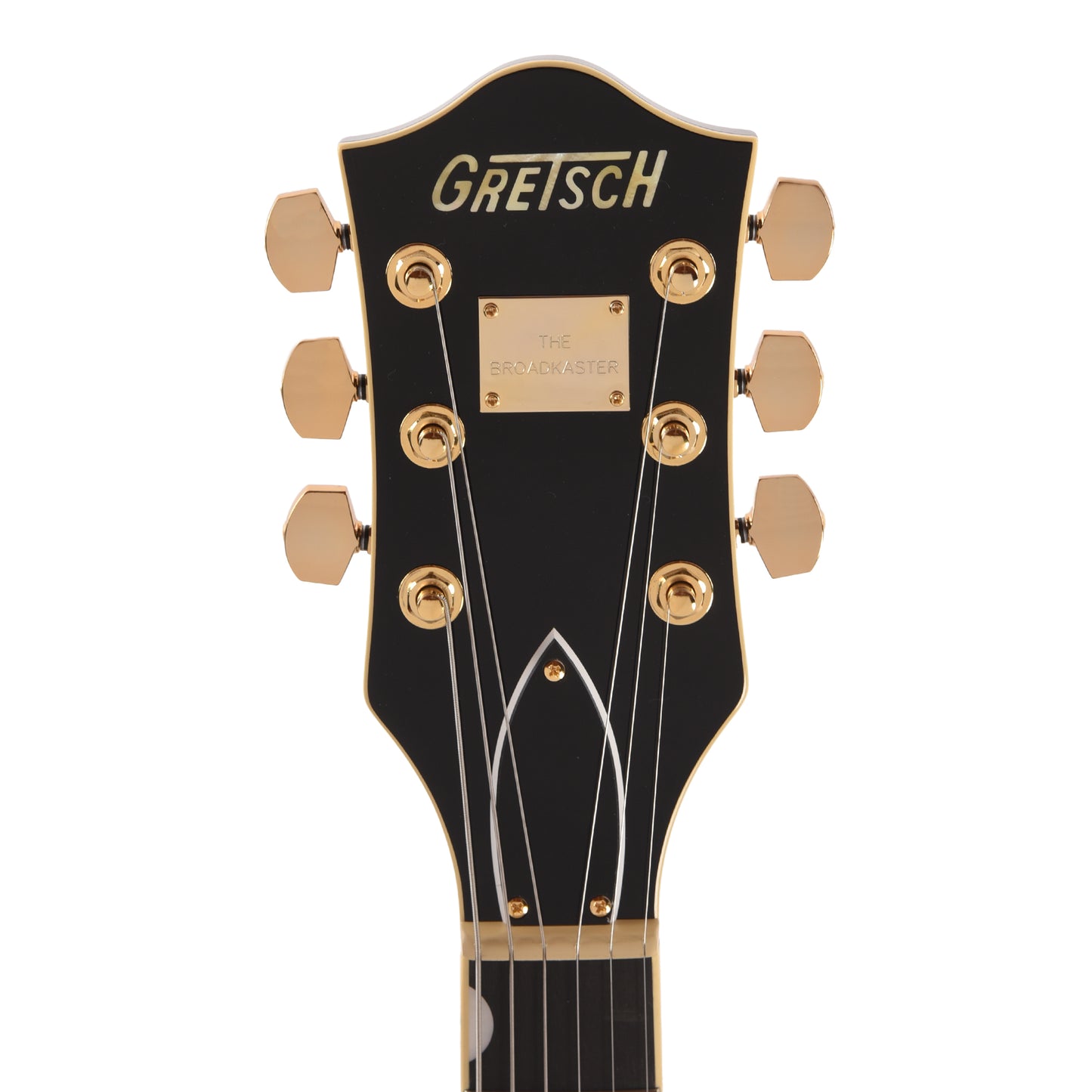 Gretsch Broadkaster LX Center Block with String-Thru Bigsby and Gold Hardware Black Electric Guitars / Semi-Hollow