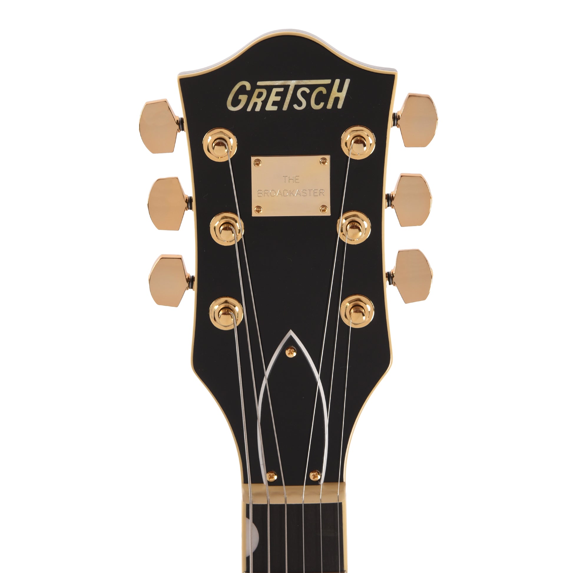 Gretsch Broadkaster LX Center Block with String-Thru Bigsby and Gold Hardware Black Electric Guitars / Semi-Hollow