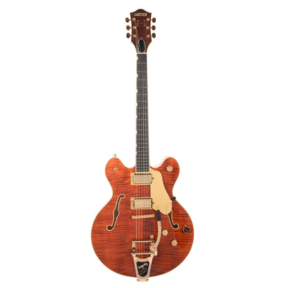 Gretsch Broadkaster LX Figured Center Block Bourbon Stain Gold Hardware w/String-Thru Bigsby Electric Guitars / Semi-Hollow