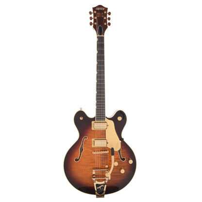 Gretsch Broadkaster LX Figured Center Block Havana Burst Gold Hardware w/String-Thru Bigsby Electric Guitars / Semi-Hollow
