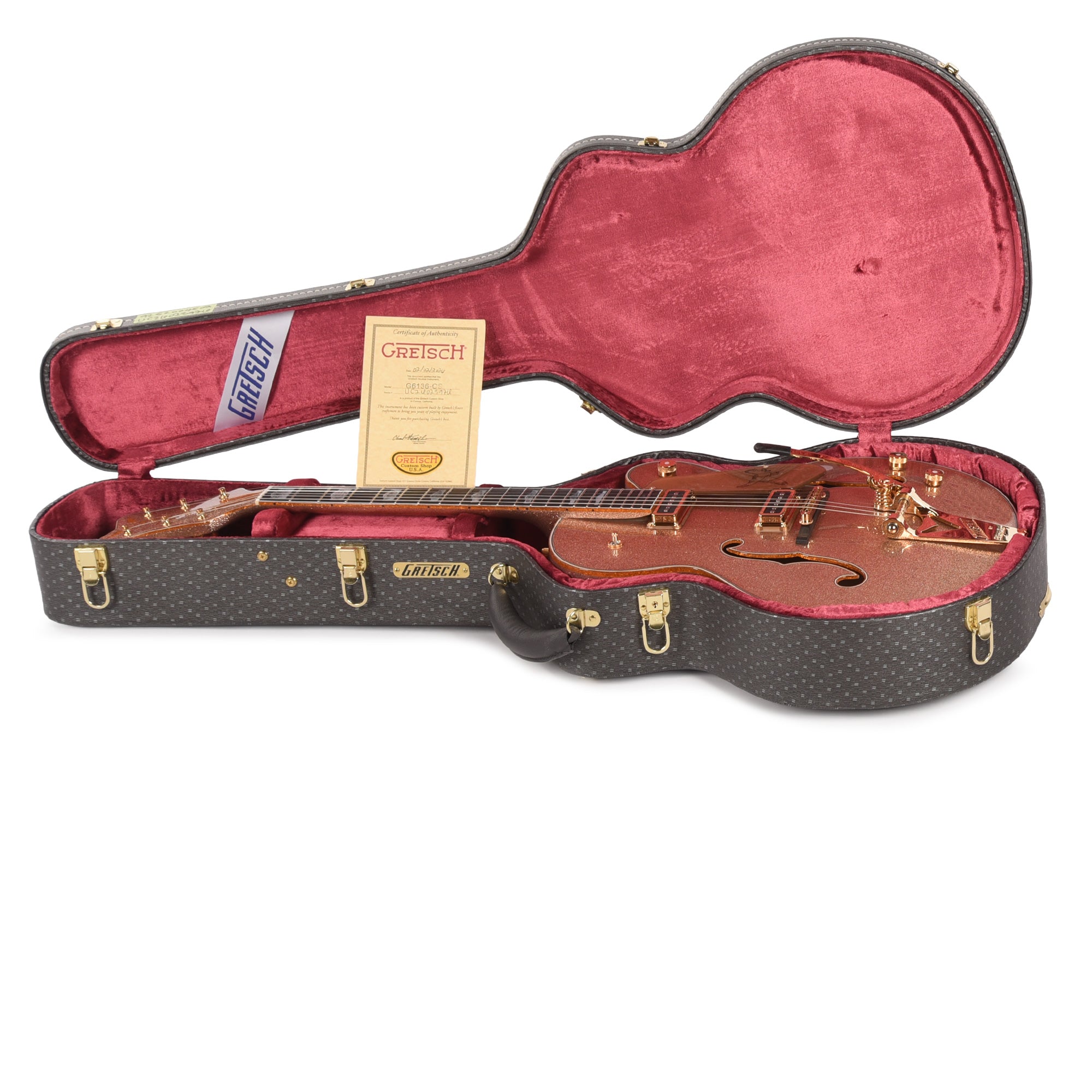 Gretsch Custom Shop G6136-55 Falcon NOS Aged Champagne Sparkle Master Built by Chad Henrichsen Electric Guitars / Semi-Hollow
