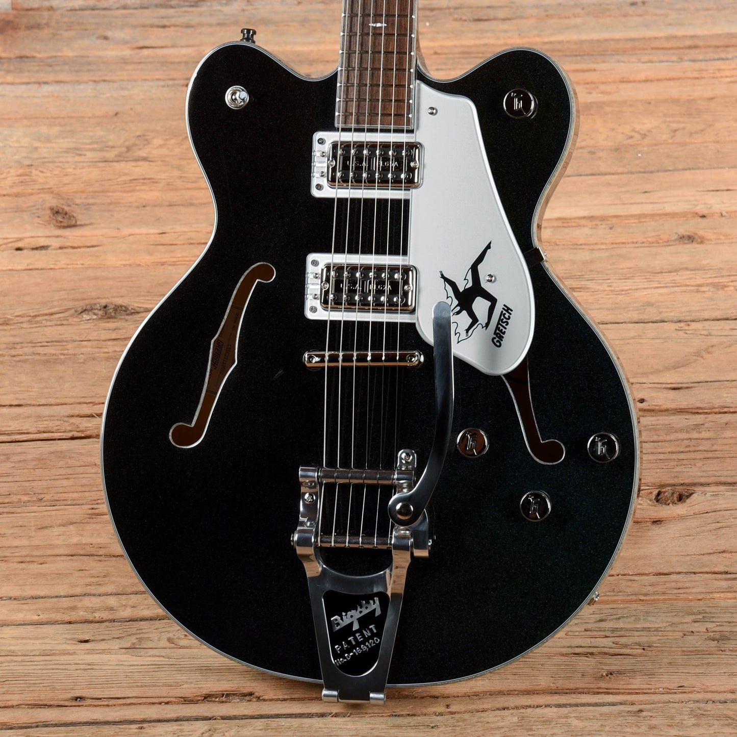 Gretsch Electromatic John Gourley Broadkaster Center Block Iridescent Black Electric Guitars / Semi-Hollow