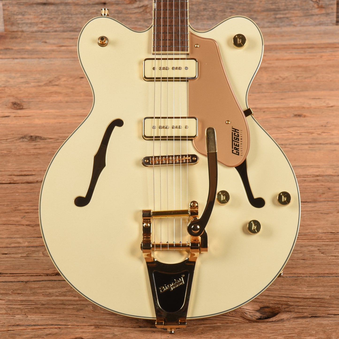 Gretsch Electromatic Pristine LTD Center Block Double-Cut with Bigsby White Gold 2024 Electric Guitars / Semi-Hollow