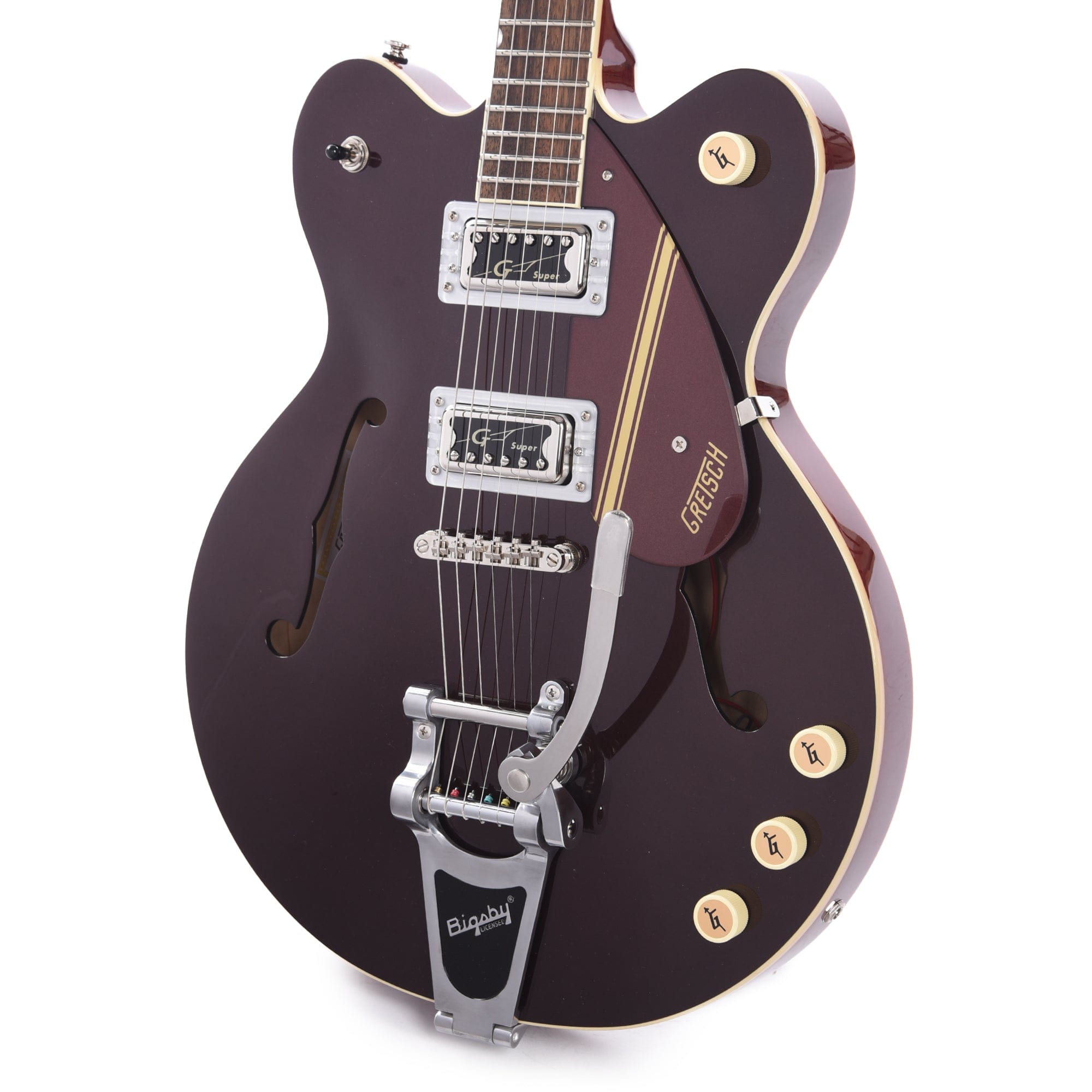 Gretsch G2604T Limited Edition Streamliner Rally II Center Block with Bigsby Two-Tone Oxblood/Walnut Stain Electric Guitars / Semi-Hollow