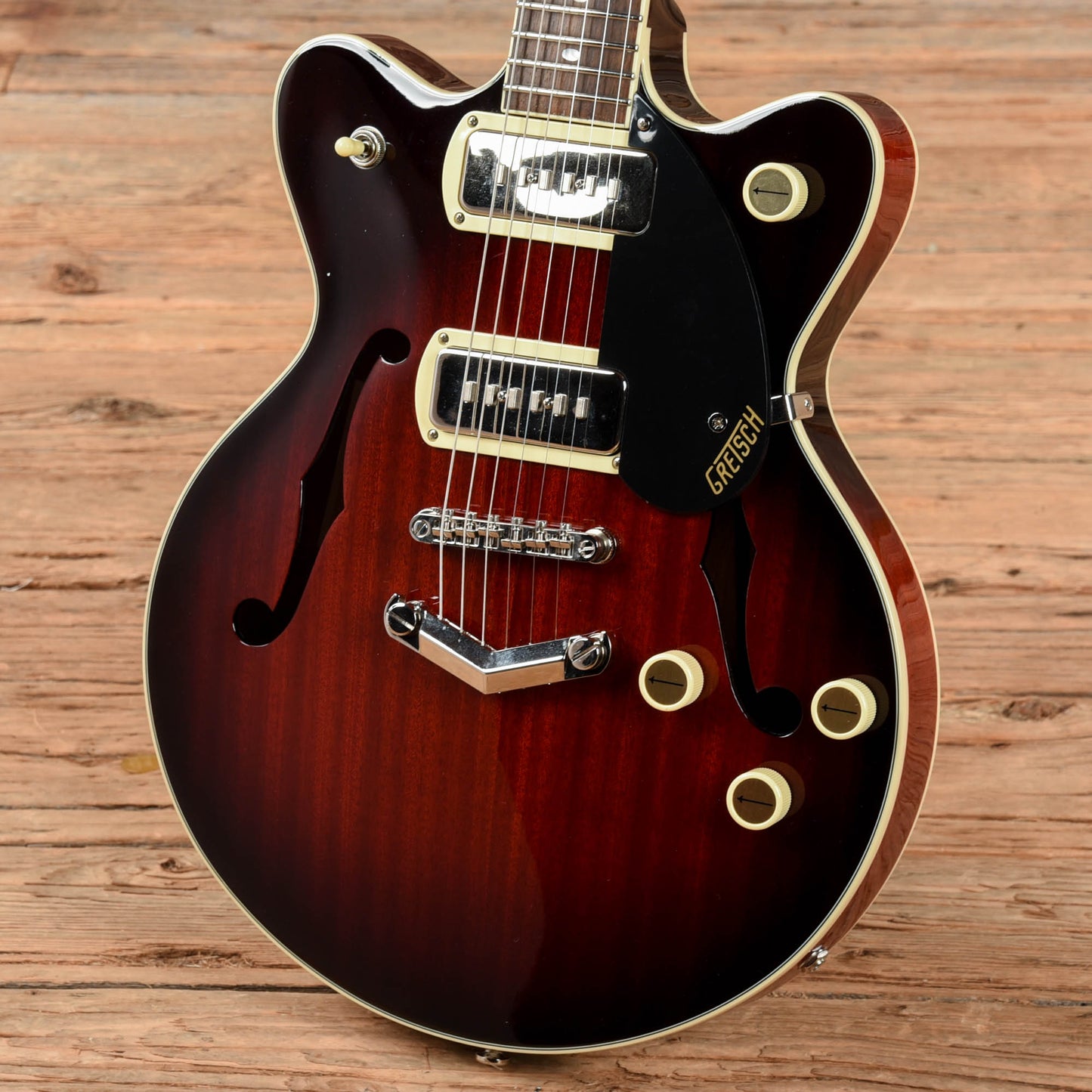 Gretsch G2655-P90 Streamliner Center Block Double Cutaway with V-Stoptail Claret Burst 2021 Electric Guitars / Semi-Hollow