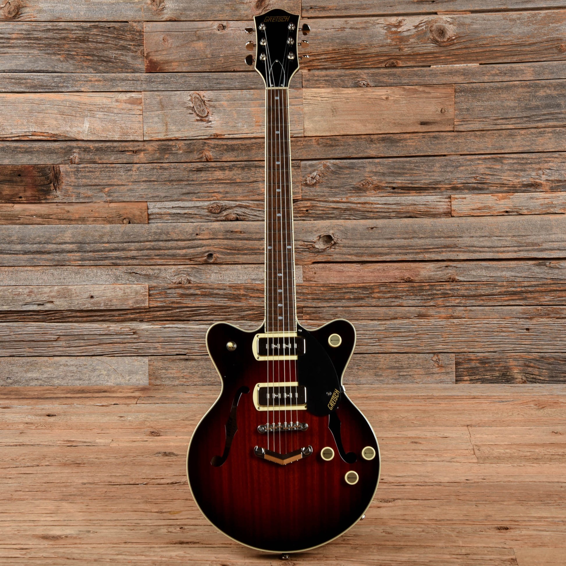 Gretsch G2655-P90 Streamliner Center Block Double Cutaway with V-Stoptail Claret Burst 2021 Electric Guitars / Semi-Hollow