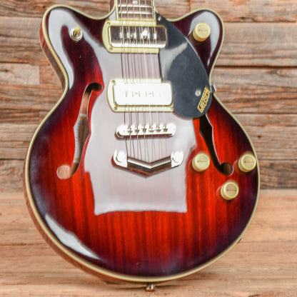 Gretsch G2655-P90 Streamliner Center Block Double Cutaway with V-Stoptail Claret Burst 2021 Electric Guitars / Semi-Hollow