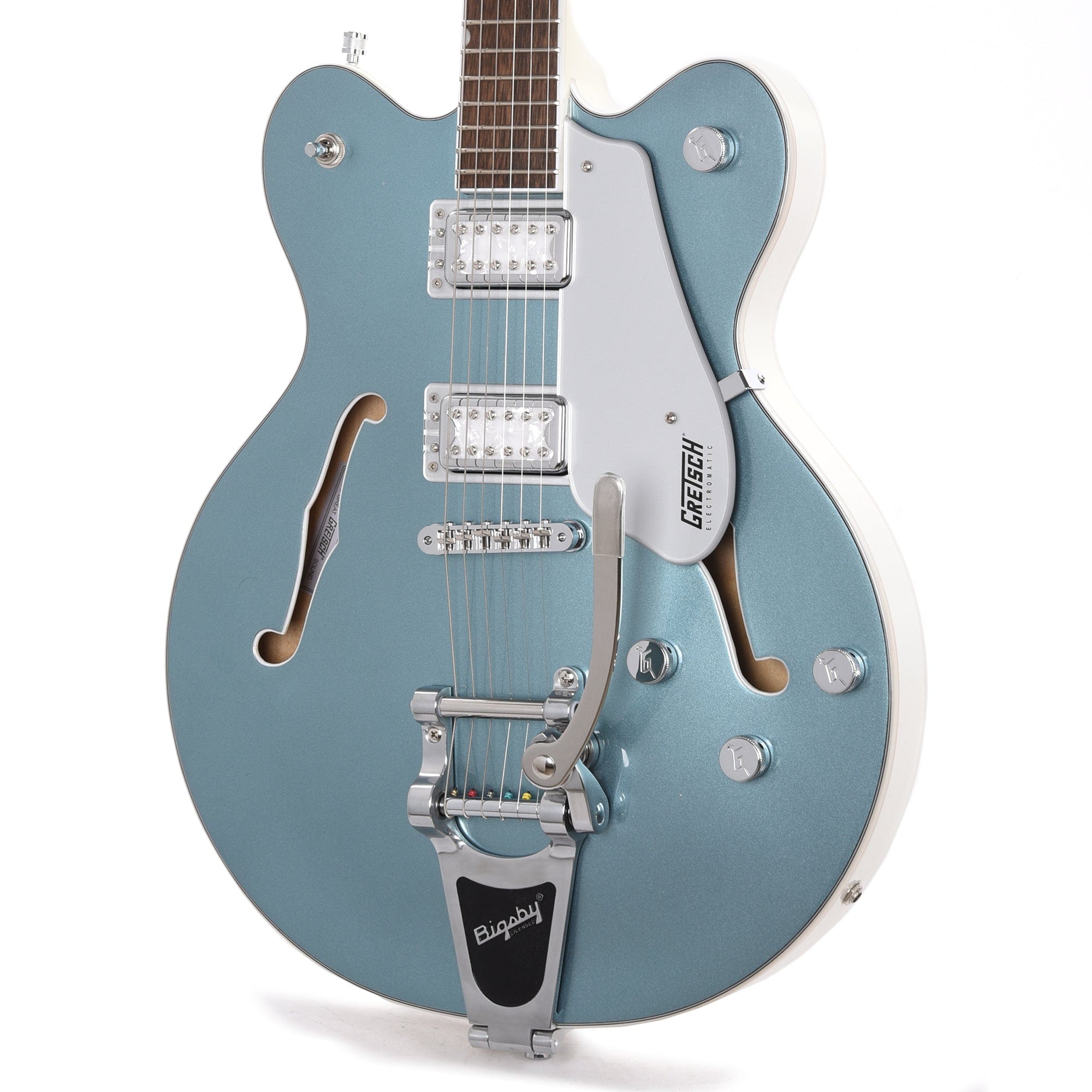 Gretsch G5622T-140 Electromatic 140th Double Platinum Center Block with Bigsby Two-Tone Stone Platinum/Pearl Platinum Electric Guitars / Semi-Hollow