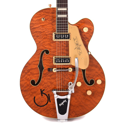 Gretsch G6120TGQM-56 Limited Edition Quilt Classic Chet Atkins Hollow Body with Bigsby Roundup Orange Stain Lacquer Electric Guitars / Semi-Hollow