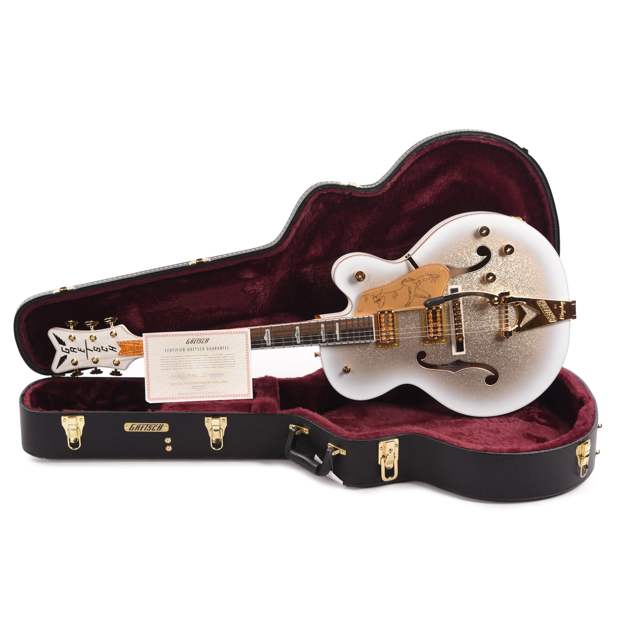 Gretsch G6136TG-OP Limited Edition Orville Peck Falcon with String-Thru Bigsby Oro Sparkle Electric Guitars / Semi-Hollow