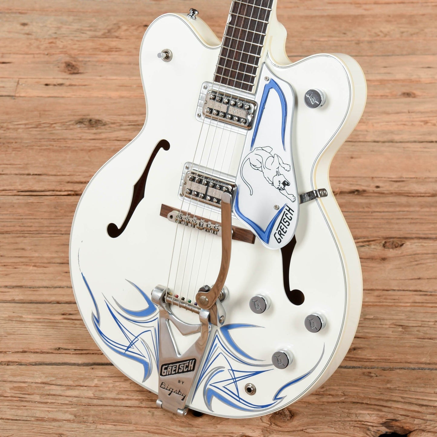 Gretsch G6137TCB White Panther White 2014 Electric Guitars / Semi-Hollow