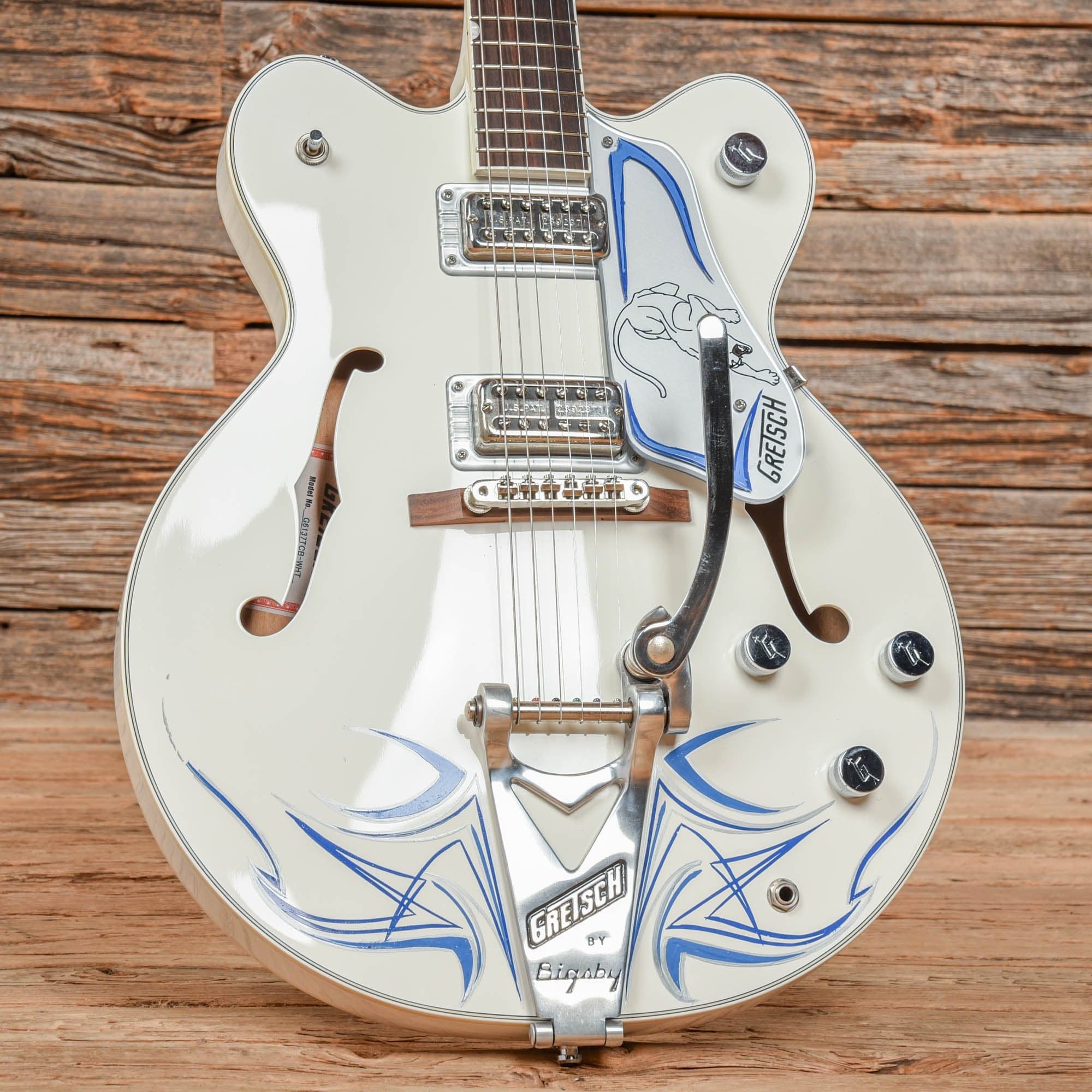 Gretsch G6137TCB White Panther White 2014 Electric Guitars / Semi-Hollow