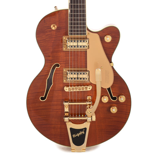 Gretsch Limited Edition Electromatic Flame Okoume Broadkaster Jr. Single -Cut with Bigsby Roundup Orange Electric Guitars / Semi-Hollow