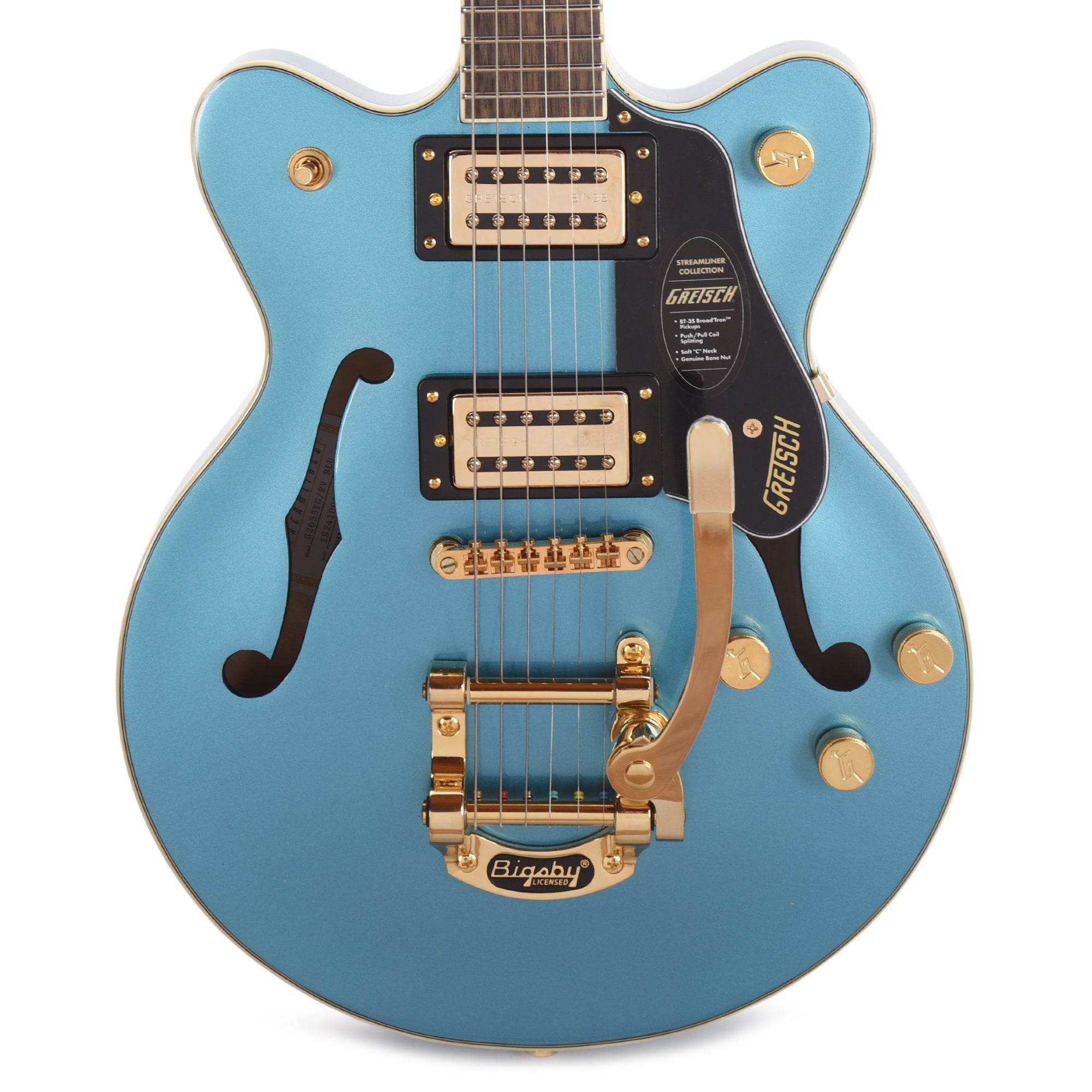 Gretsch Limited Edition G2655TG Streamliner Center Block Jr. Double-Cut with Bigsby Riviera Blue Electric Guitars / Semi-Hollow