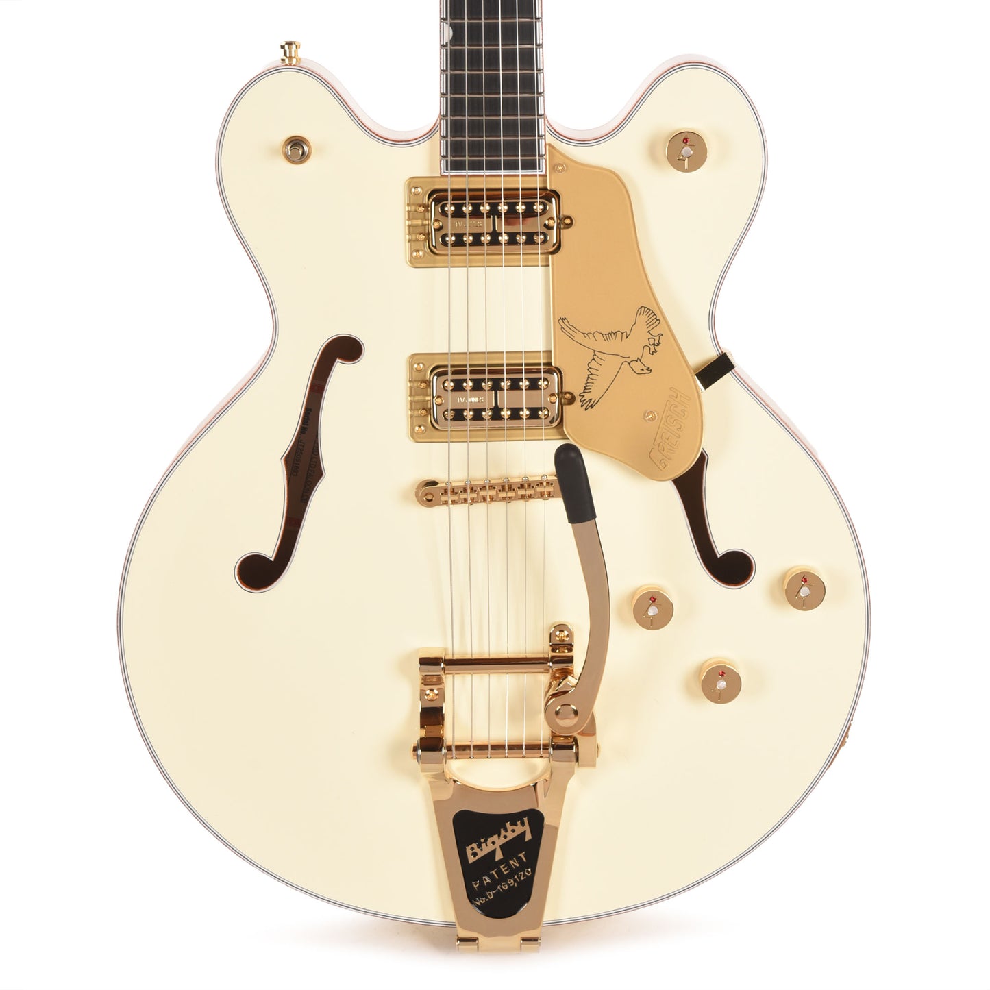 Gretsch Limited Edition Professional Falcon Center Block LTD Double-Cut Vintage White w/String-Thru Bigsby Electric Guitars / Semi-Hollow