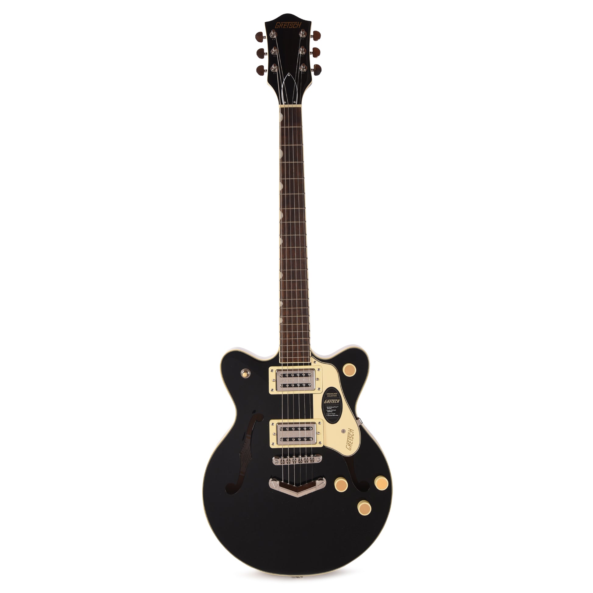 Gretsch Streamliner G2655 Center Block Jr. Double-Cut Black w/V-Stoptail Electric Guitars / Semi-Hollow