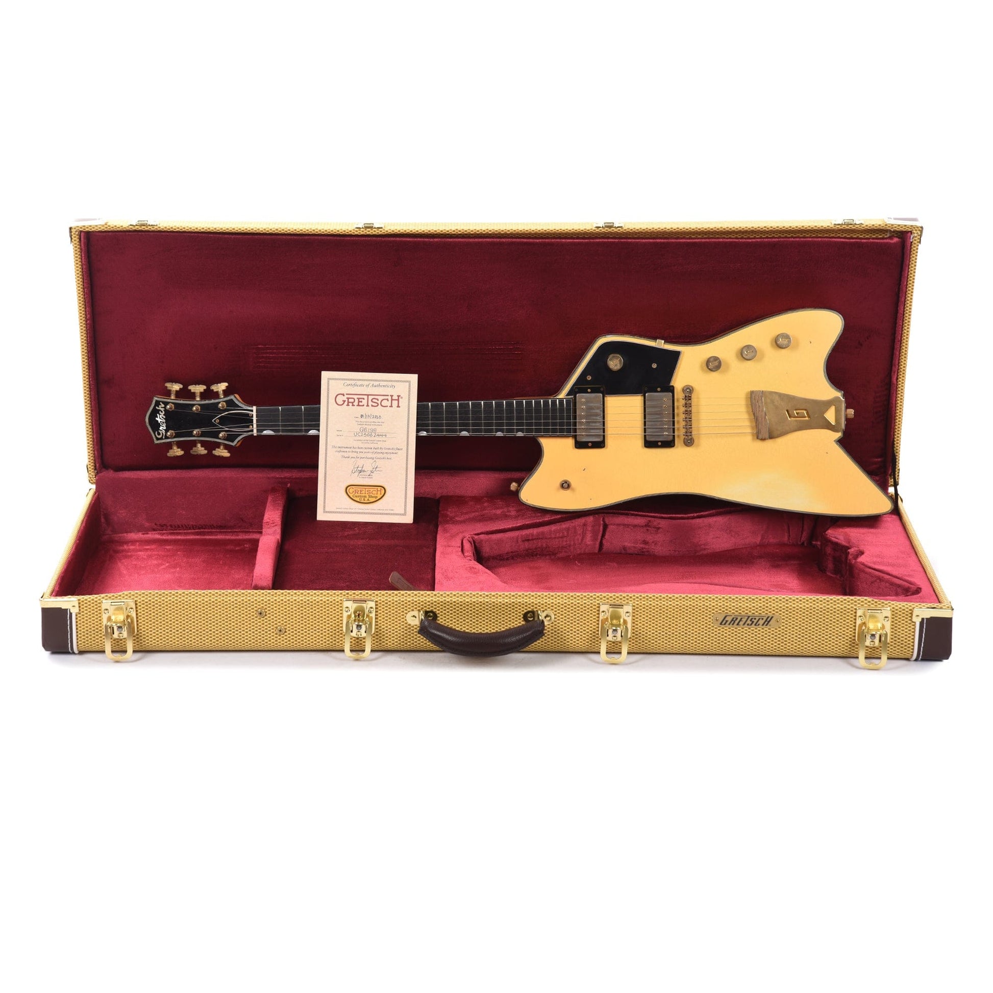 Gretsch Custom Shop Caddy Bo Aged White Relic w/Ebony Fingerboard & ThroBak '70/Select Pickups Master Built by Stephen Stern Electric Guitars / Solid Body