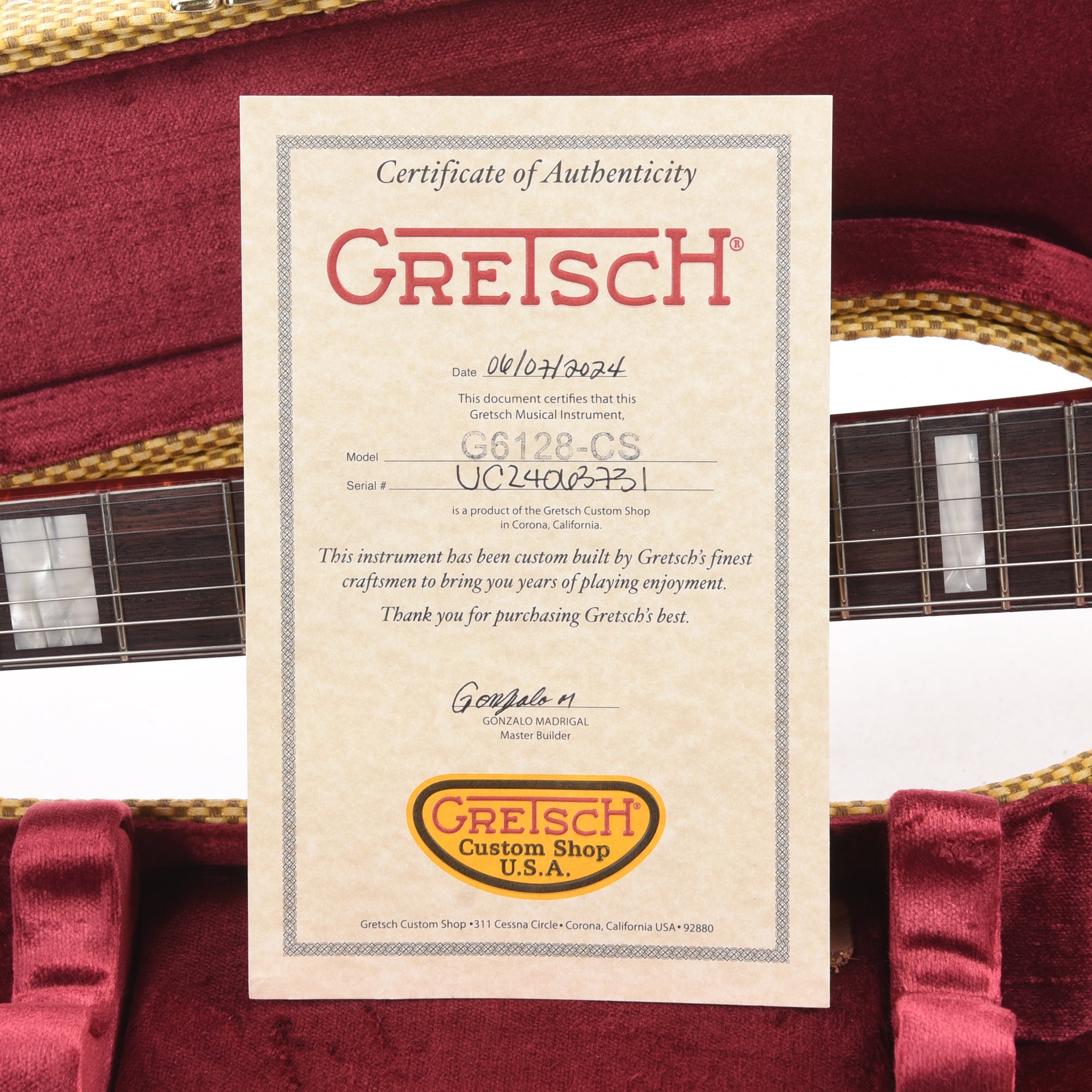 Gretsch Custom Shop G6128-55 1955 Duo Jet Deluxe Closet Classic w/Granadillo Top Natural Master Built by Gonzalo Madrigal Electric Guitars / Solid Body